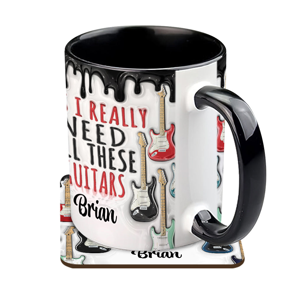 Personalized Guitar Accent Mug Yes I Really Do Need All These Guitars Gifts For New Guitar Players - Image 3