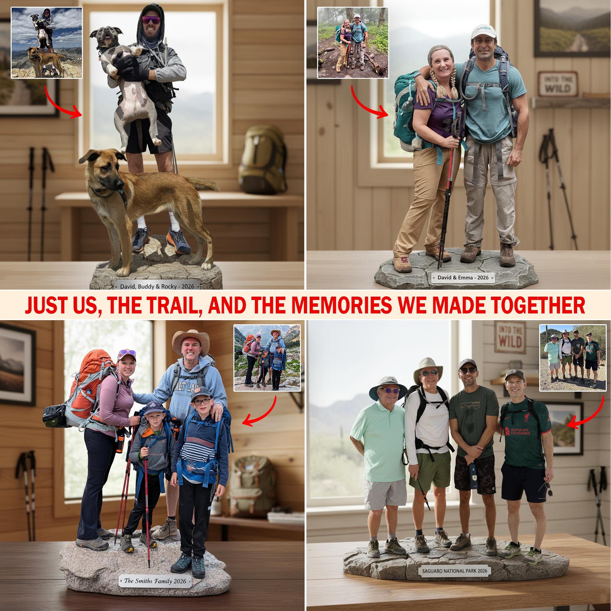 Personalized Hiking Acrylic Plaque Life On The Trail Hiking Gifts For Him