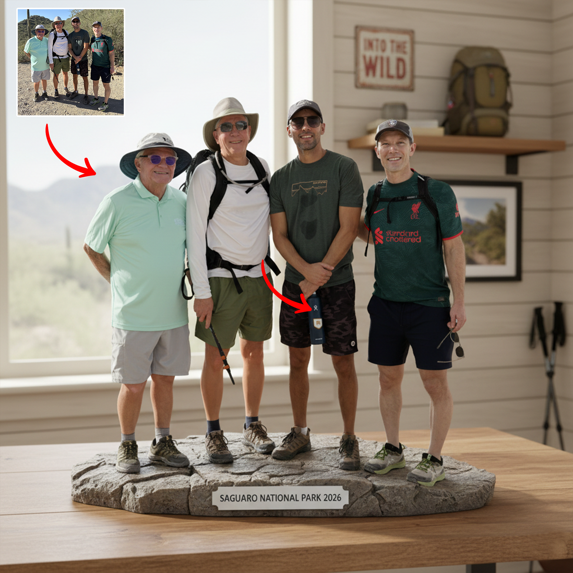 Personalized Hiking Acrylic Plaque Life On The Trail Hiking Gifts For Him - Image 2