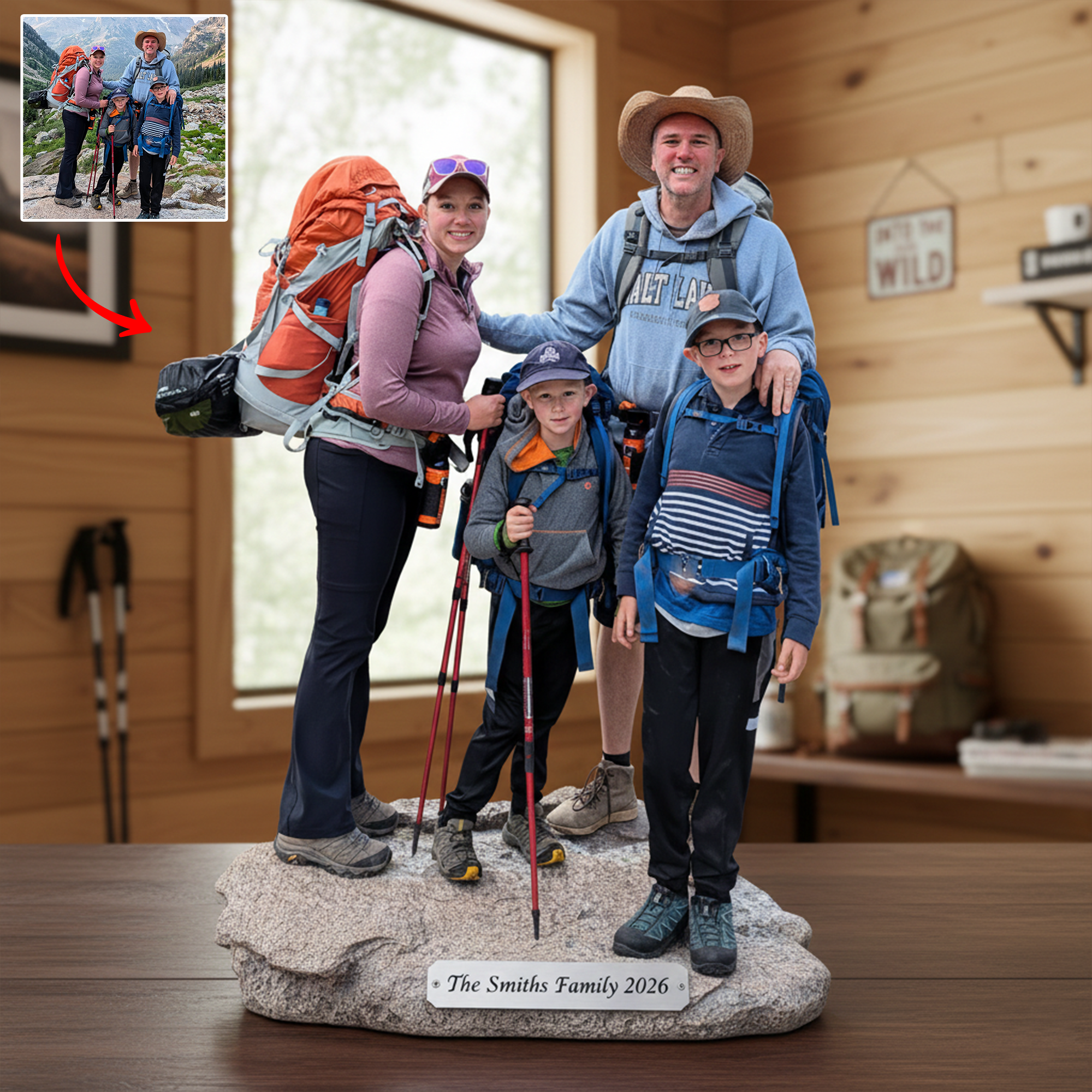 Personalized Hiking Acrylic Plaque Life On The Trail Hiking Gifts For Him - Image 3