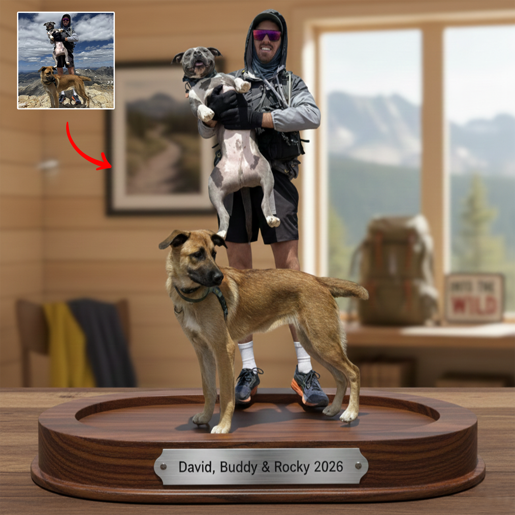 Personalized Hiking Acrylic Plaque Memories On The Trail Gift For Hiker - Image 3