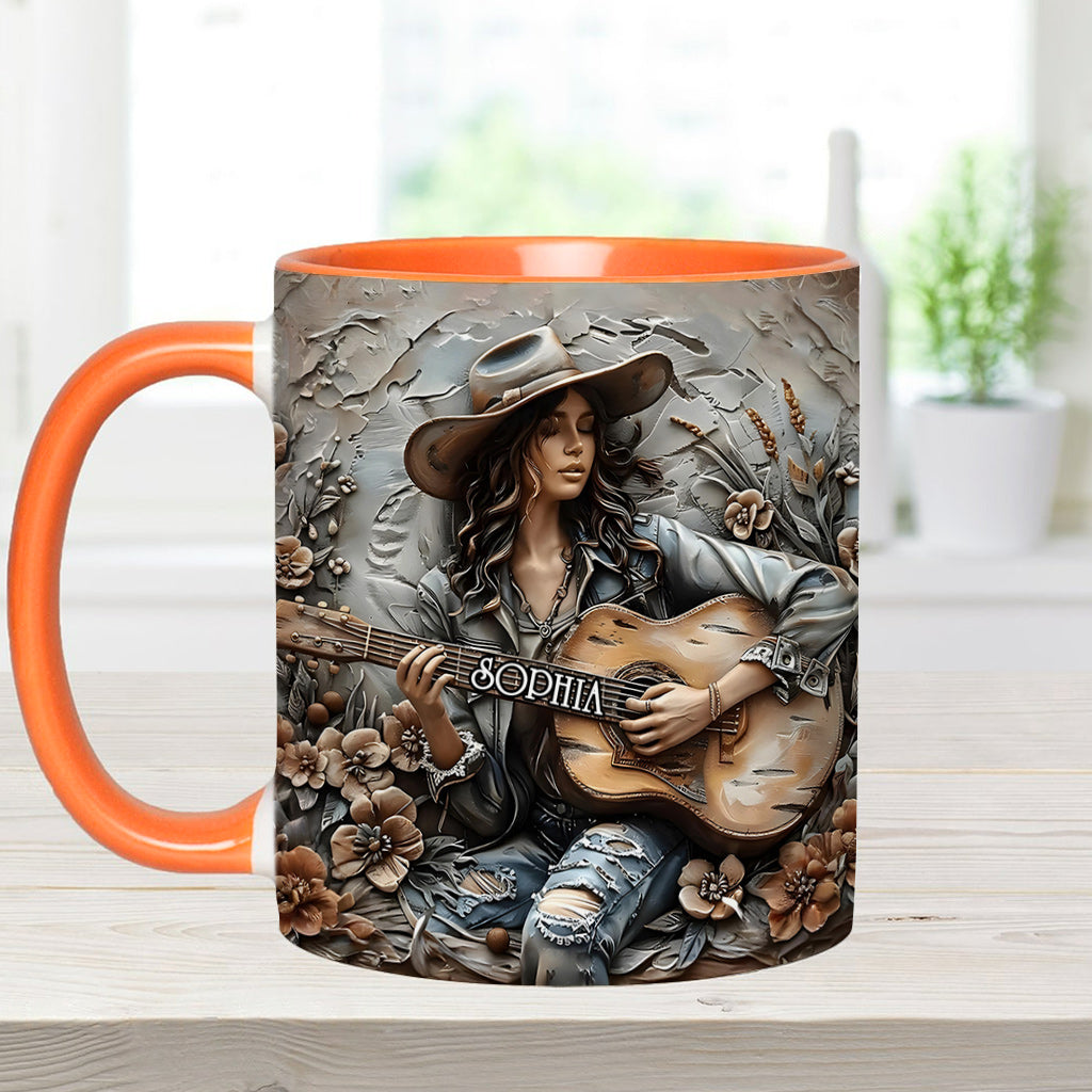 Personalized Hippie Accent Mug Gypsy Soul Guitar Gifts For The Hippie Mom - Image 9