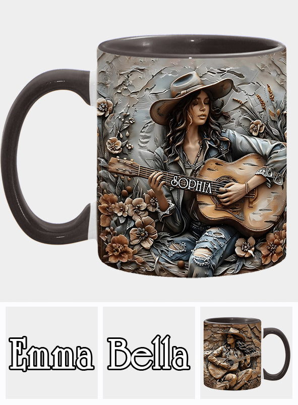 Personalized Hippie Accent Mug Gypsy Soul Guitar Gifts For The Hippie Mom - Image 14