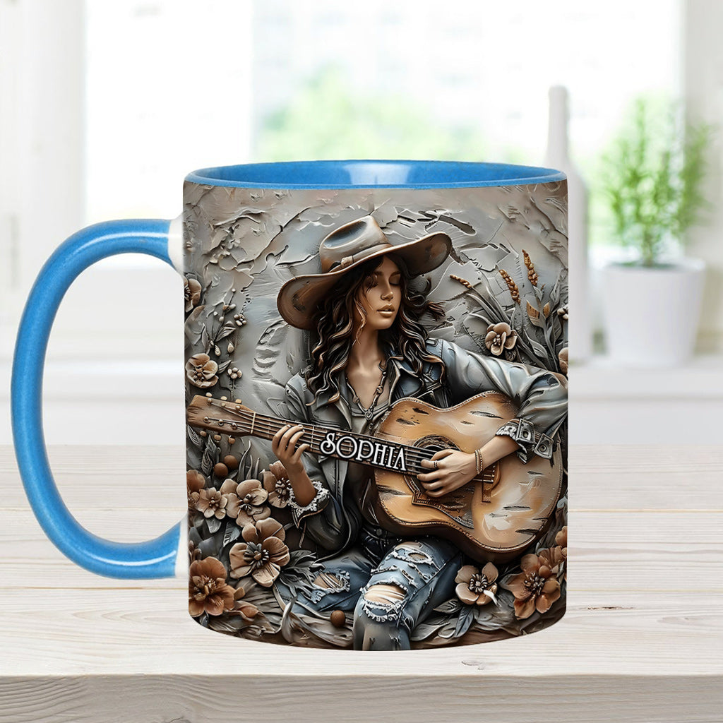 Personalized Hippie Accent Mug Gypsy Soul Guitar Gifts For The Hippie Mom - Image 7