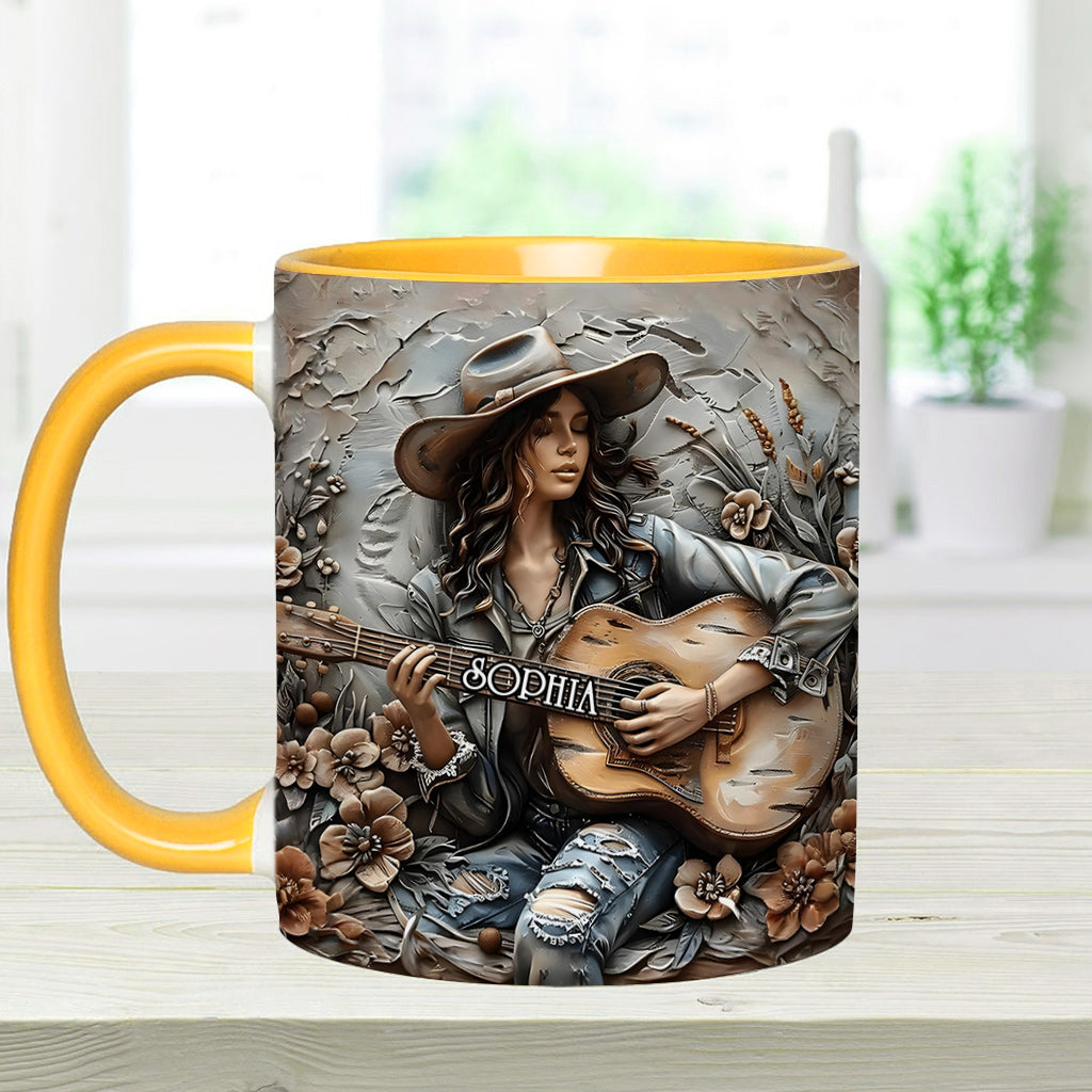 Personalized Hippie Accent Mug Gypsy Soul Guitar Gifts For The Hippie Mom - Image 11