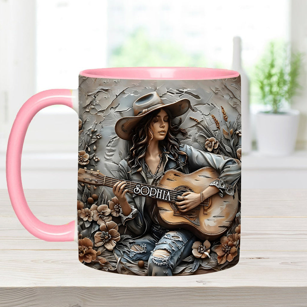 Personalized Hippie Accent Mug Gypsy Soul Guitar Gifts For The Hippie Mom - Image 10