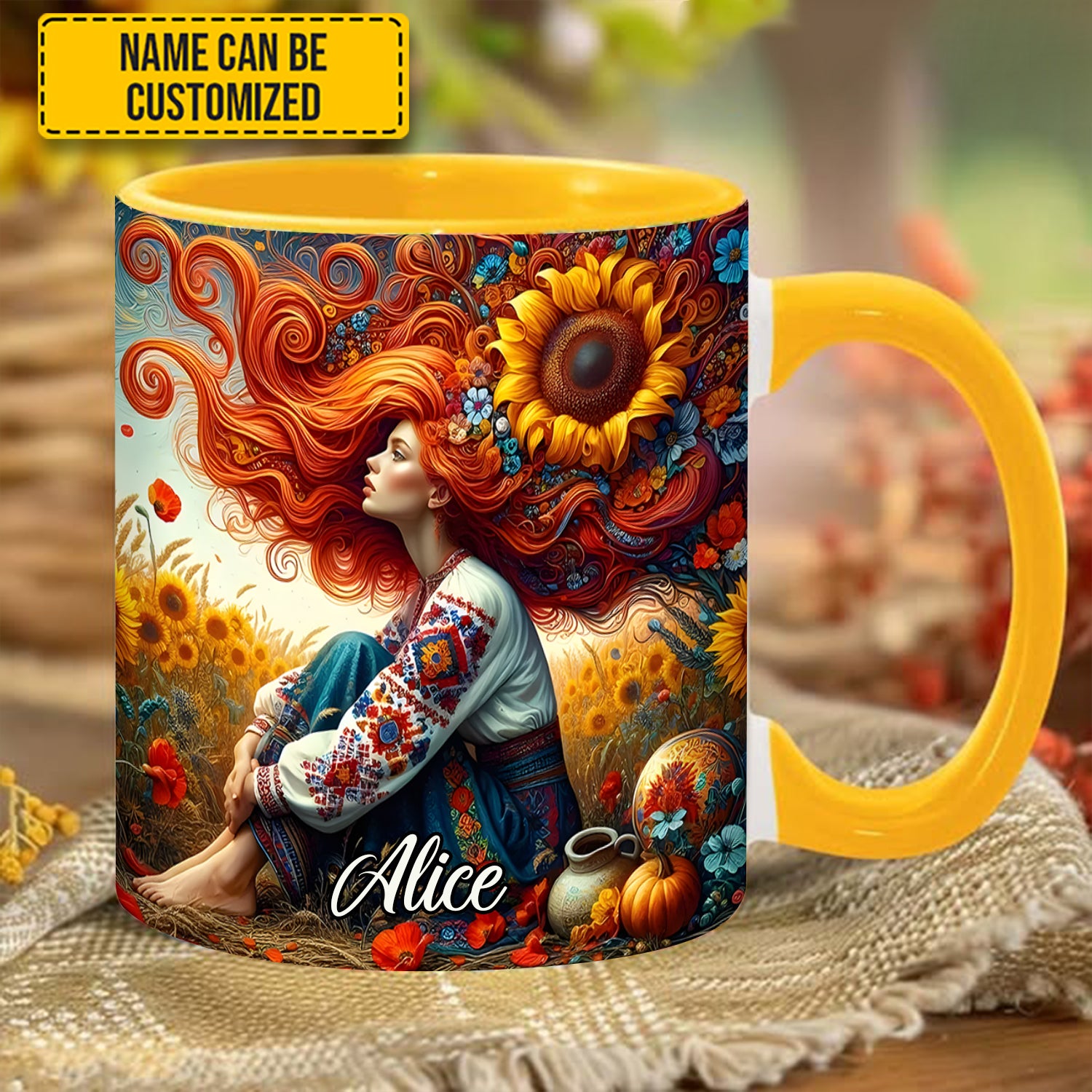 Personalized Hippie Accent Mug Hippie Girl Gifts For Your Hippie Friend