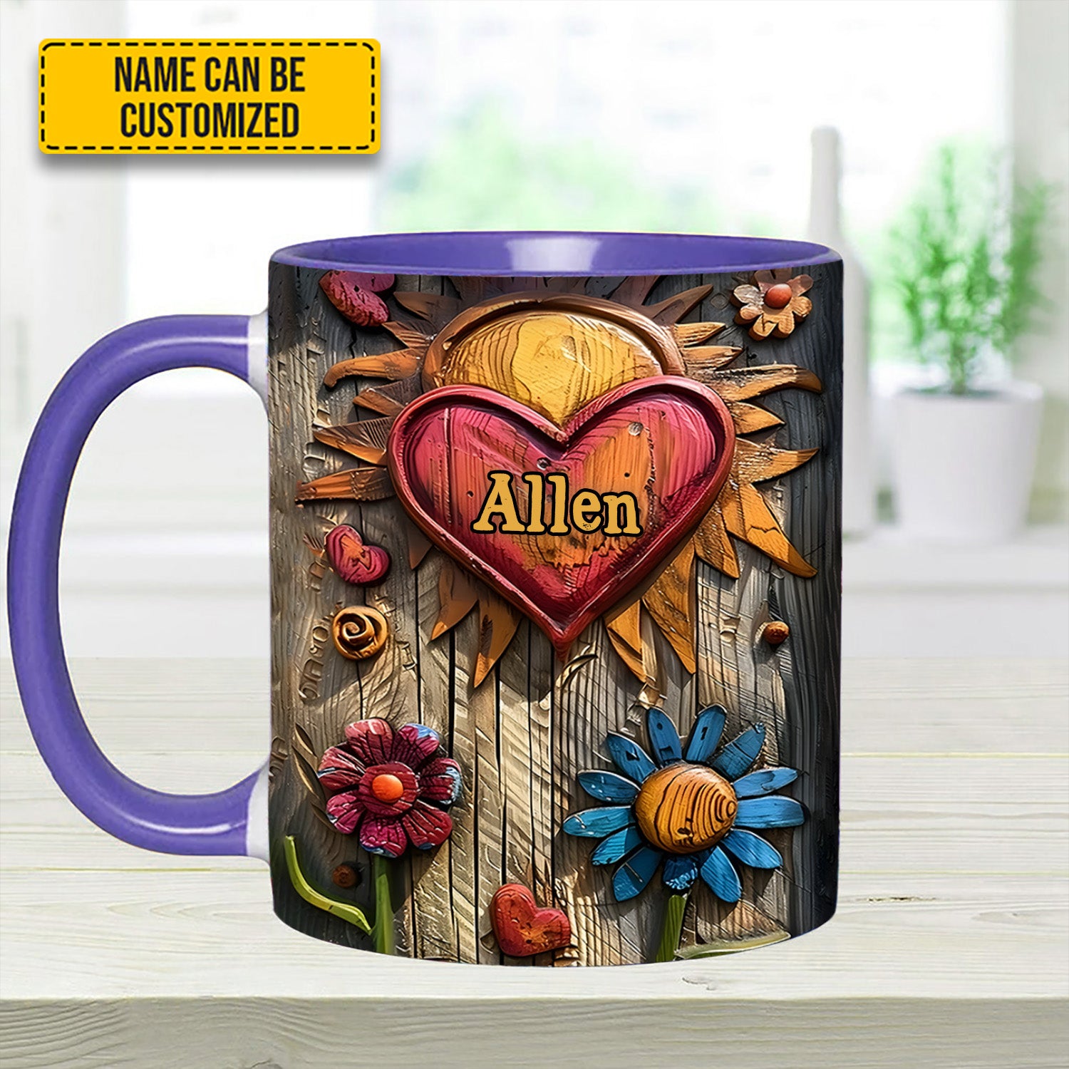 Personalized Hippie Accent Mug Hippie Heart Symbol Hippie Gifts For Women - Image 14