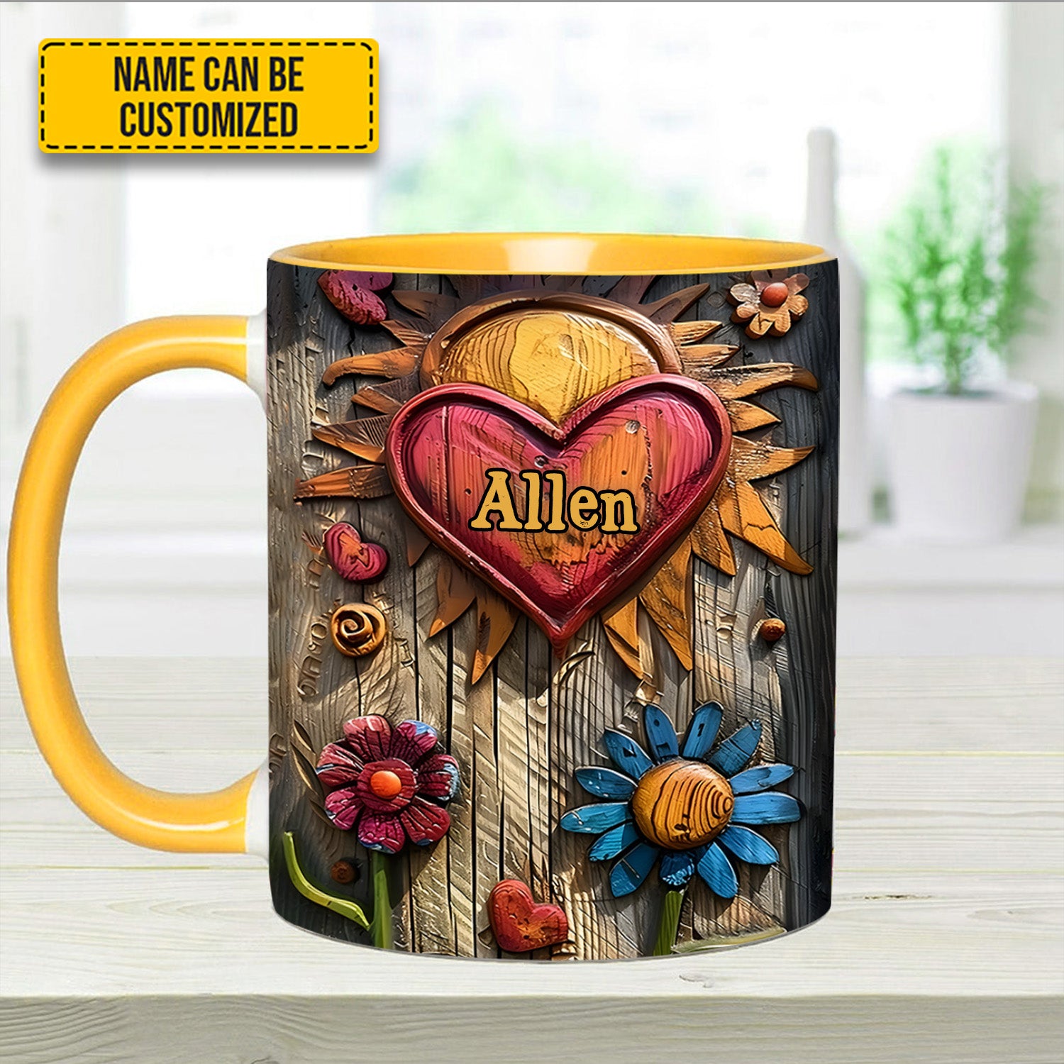 Personalized Hippie Accent Mug Hippie Heart Symbol Hippie Gifts For Women - Image 13