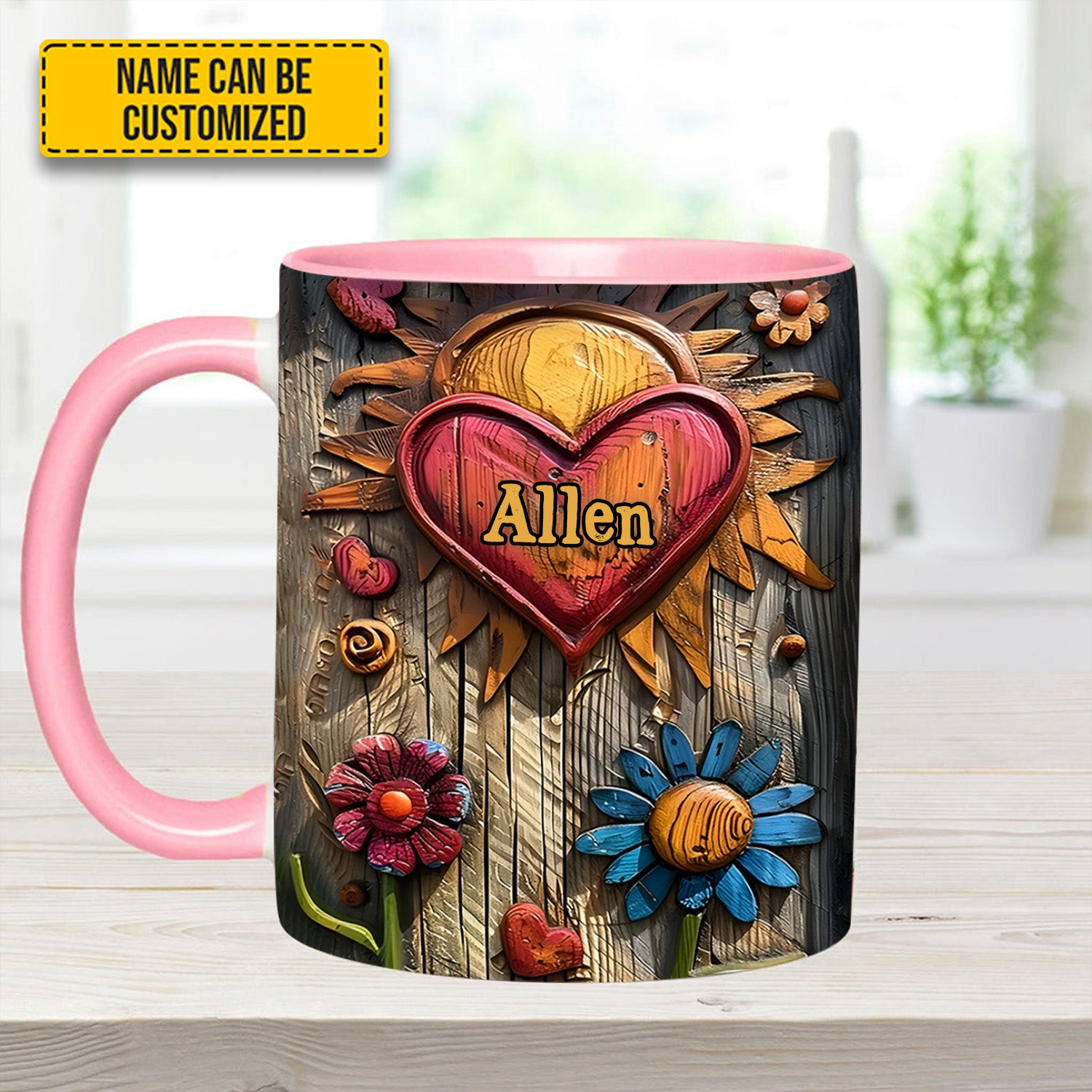 Personalized Hippie Accent Mug Hippie Heart Symbol Hippie Gifts For Women - Image 12