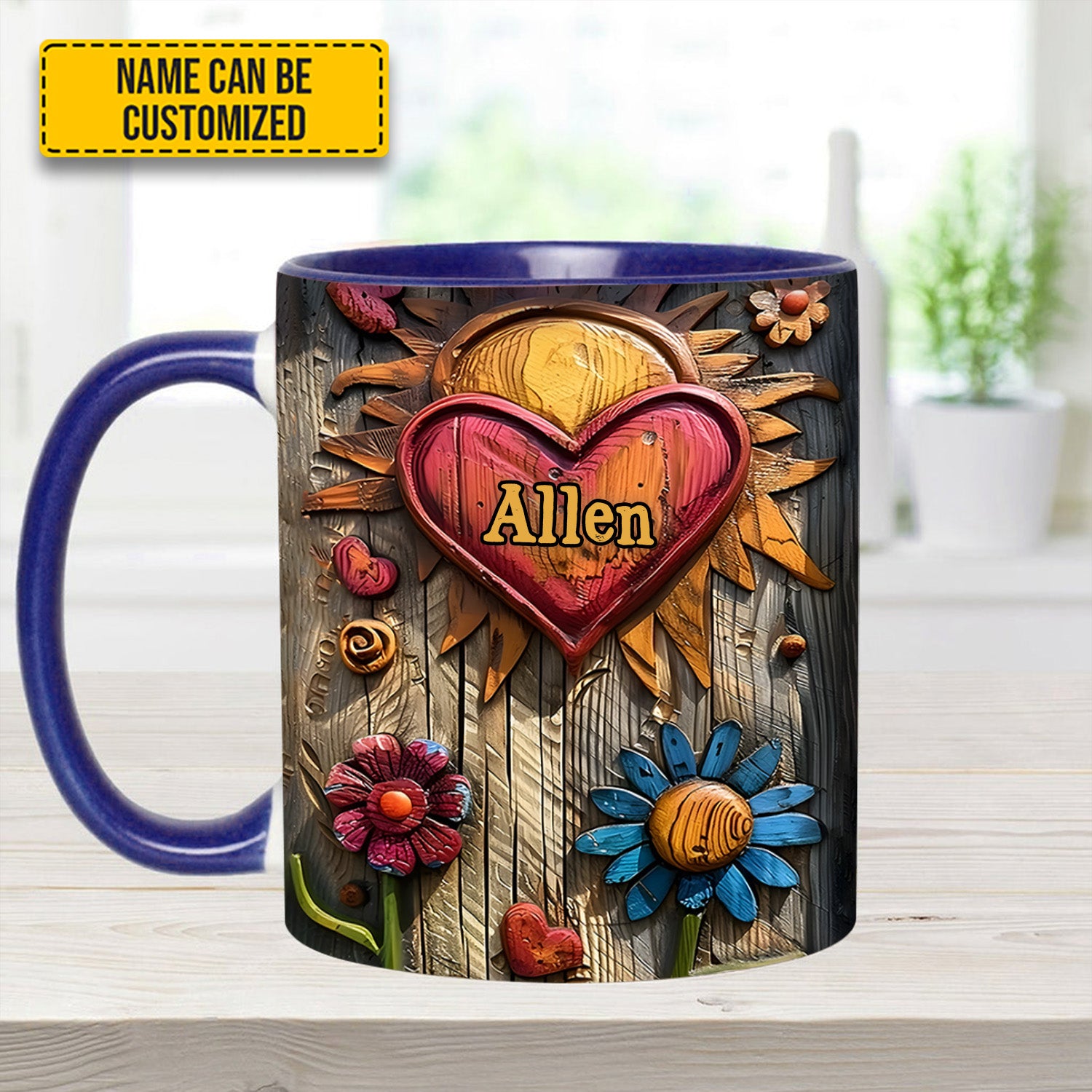Personalized Hippie Accent Mug Hippie Heart Symbol Hippie Gifts For Women - Image 10