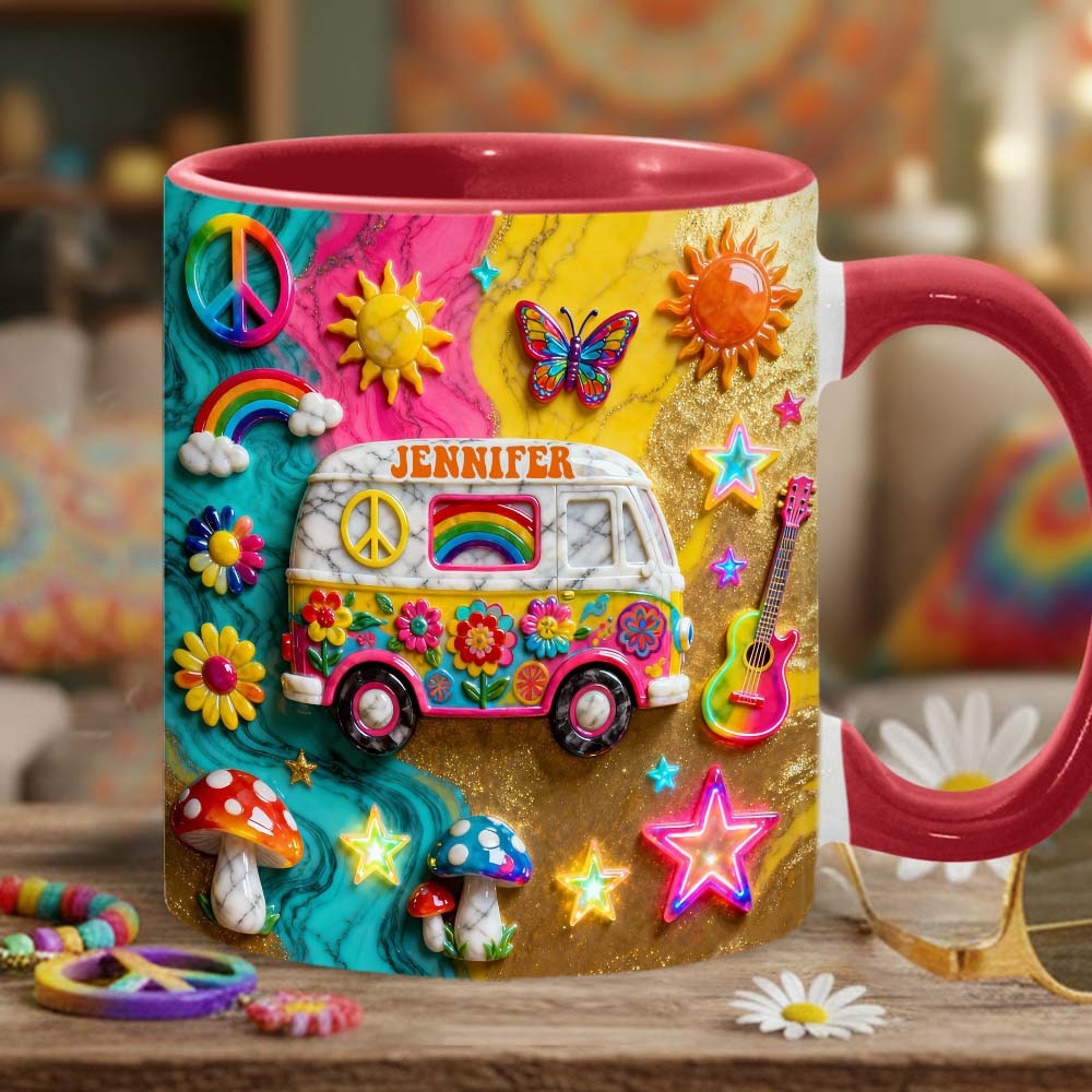 Personalized Hippie Accent Mug Hippie Souls Best Gifts For The Hippie In Your Life
