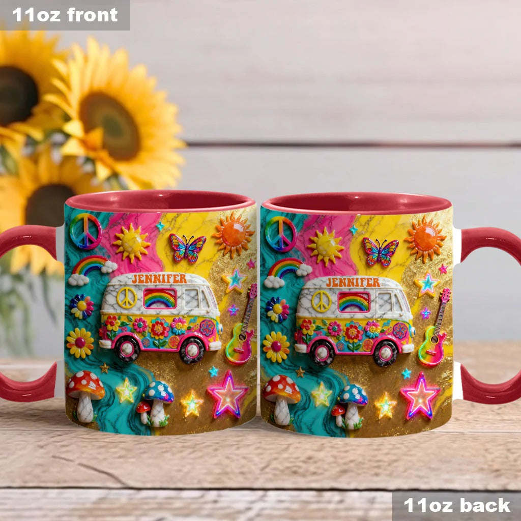 Personalized Hippie Accent Mug Hippie Souls Best Gifts For The Hippie In Your Life - Image 4