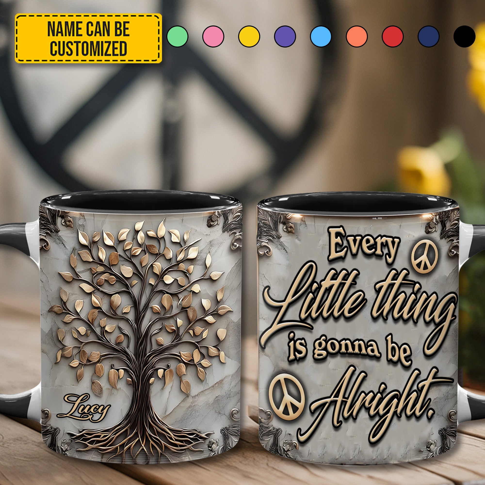 Personalized Hippie Accent Mug Tree Of Life Every Little Thing Tree Of Life Jewelry Gift