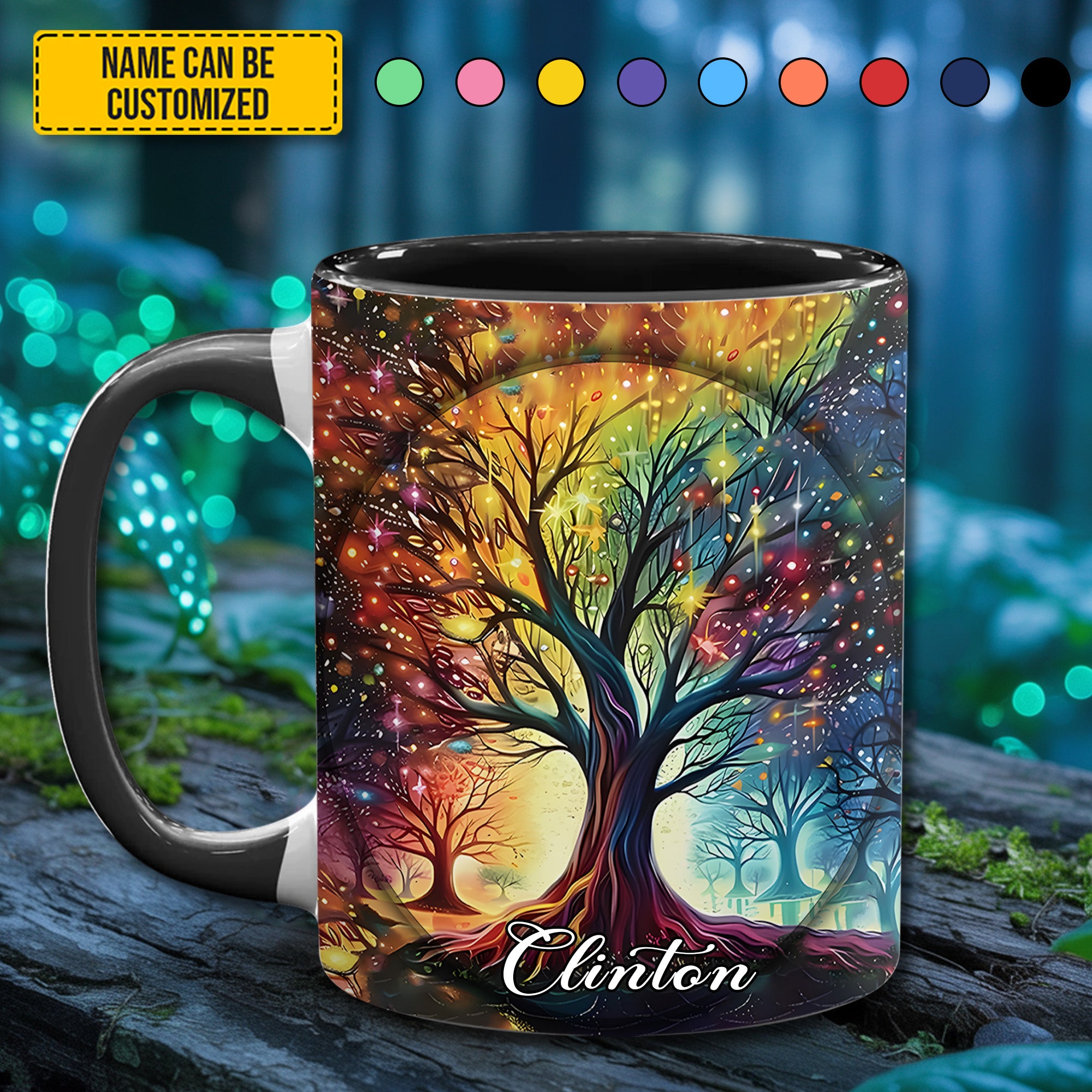 Personalized Hippie Accent Mug Tree Of Life Gift For Spiritual Seekers - Image 3