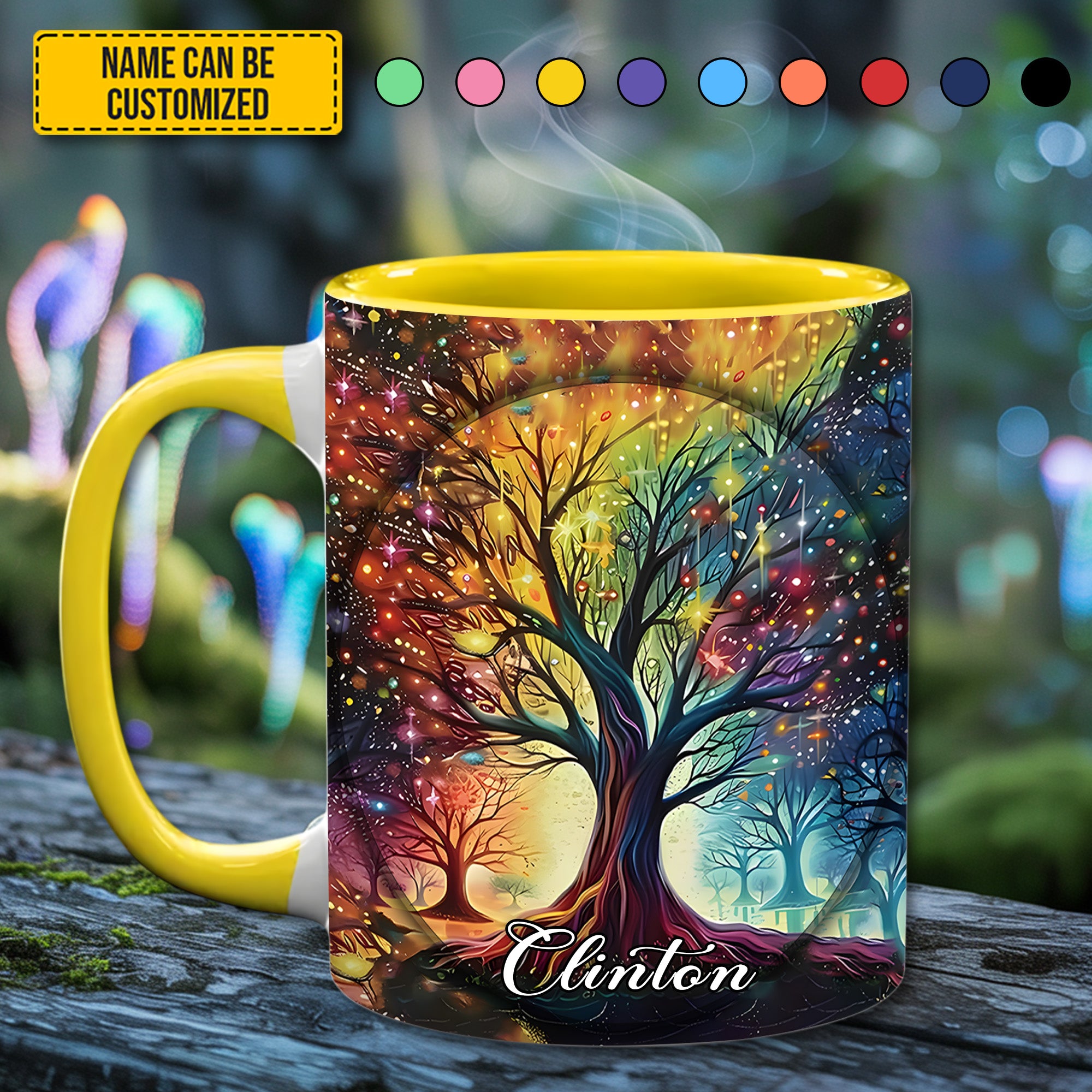 Personalized Hippie Accent Mug Tree Of Life Gift For Spiritual Seekers - Image 2