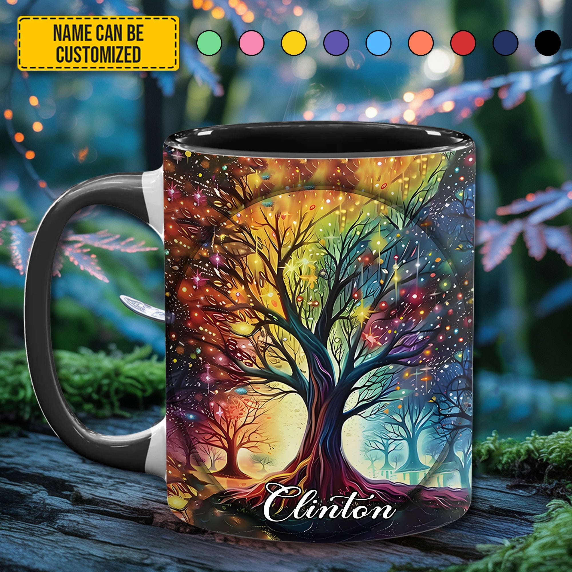 Personalized Hippie Accent Mug Tree Of Life Gift For Spiritual Seekers