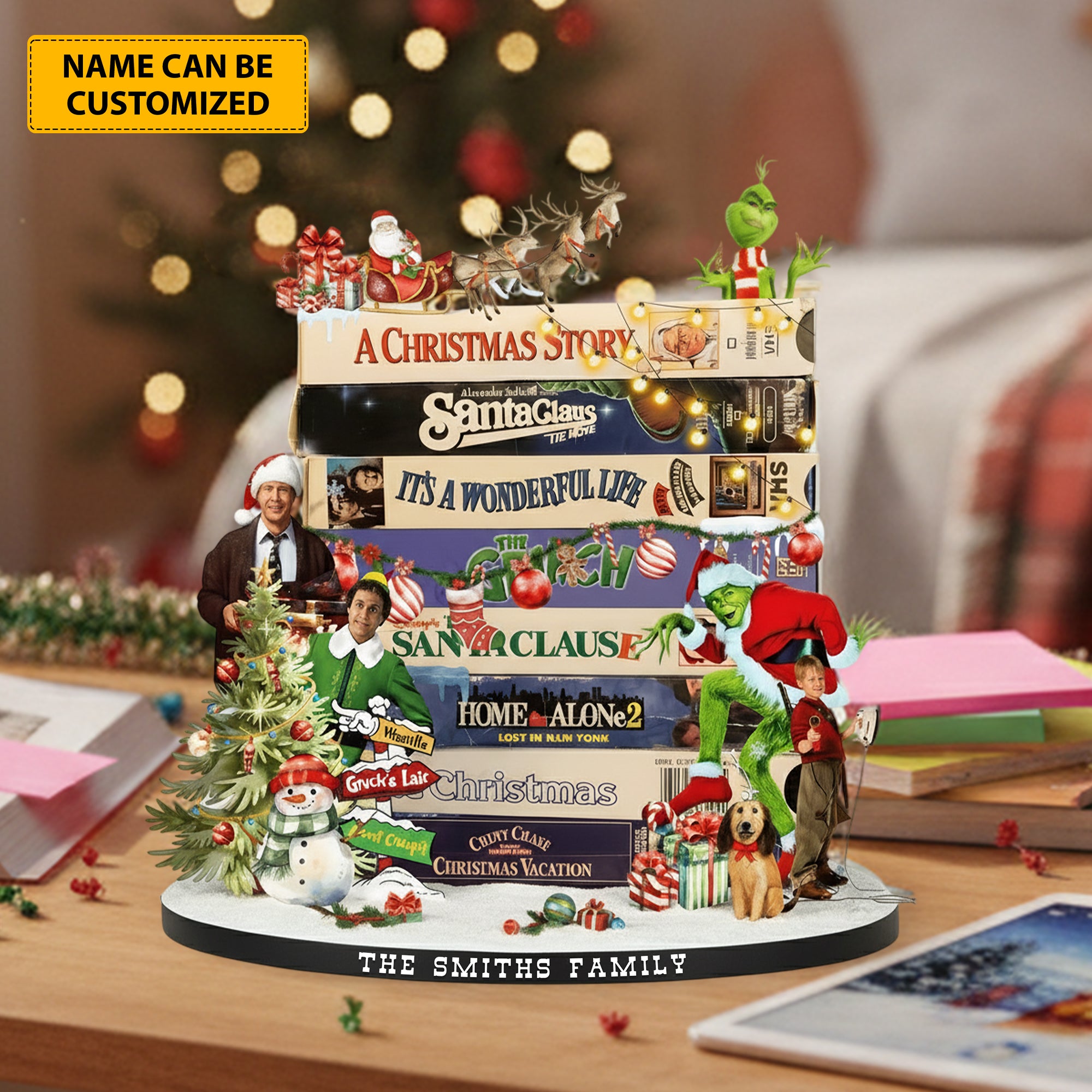 Personalized Holiday Acrylic Plaque Christmas Classics 2026 Christmas Gifts