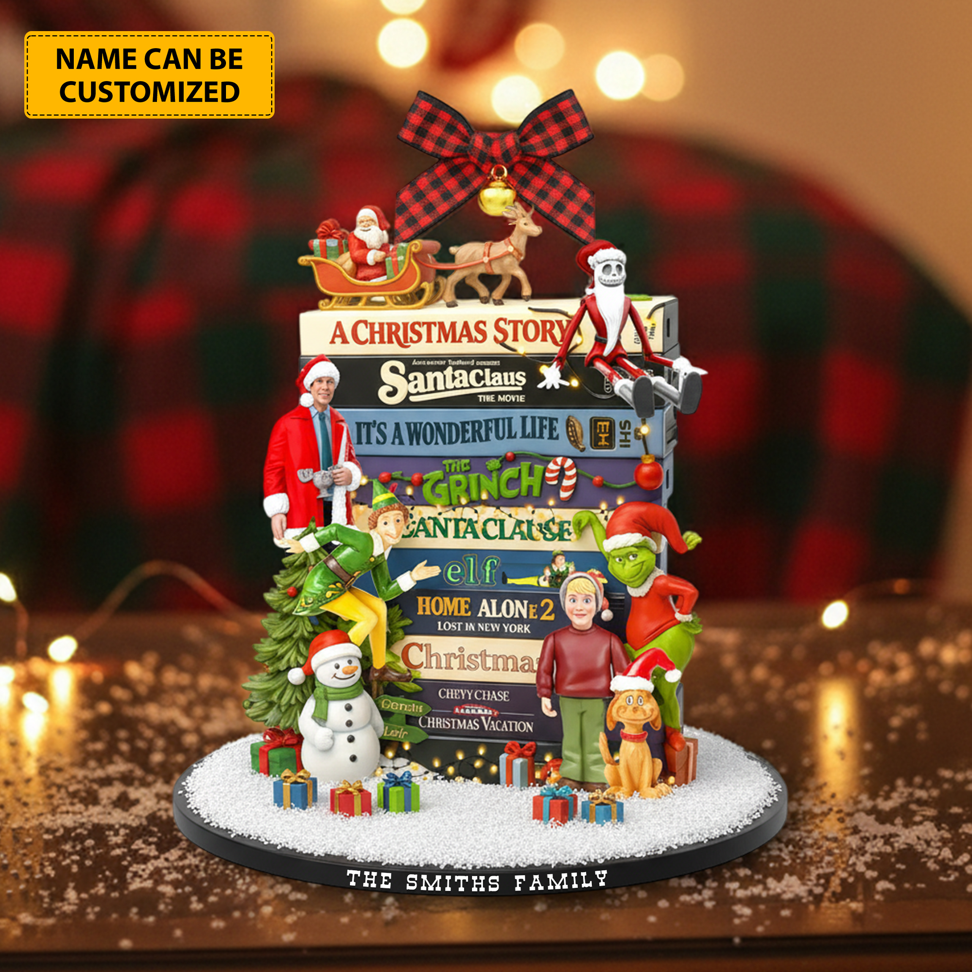 Personalized Holiday Acrylic Plaque Christmas Classics Christmas Presents 2026 - Image 3