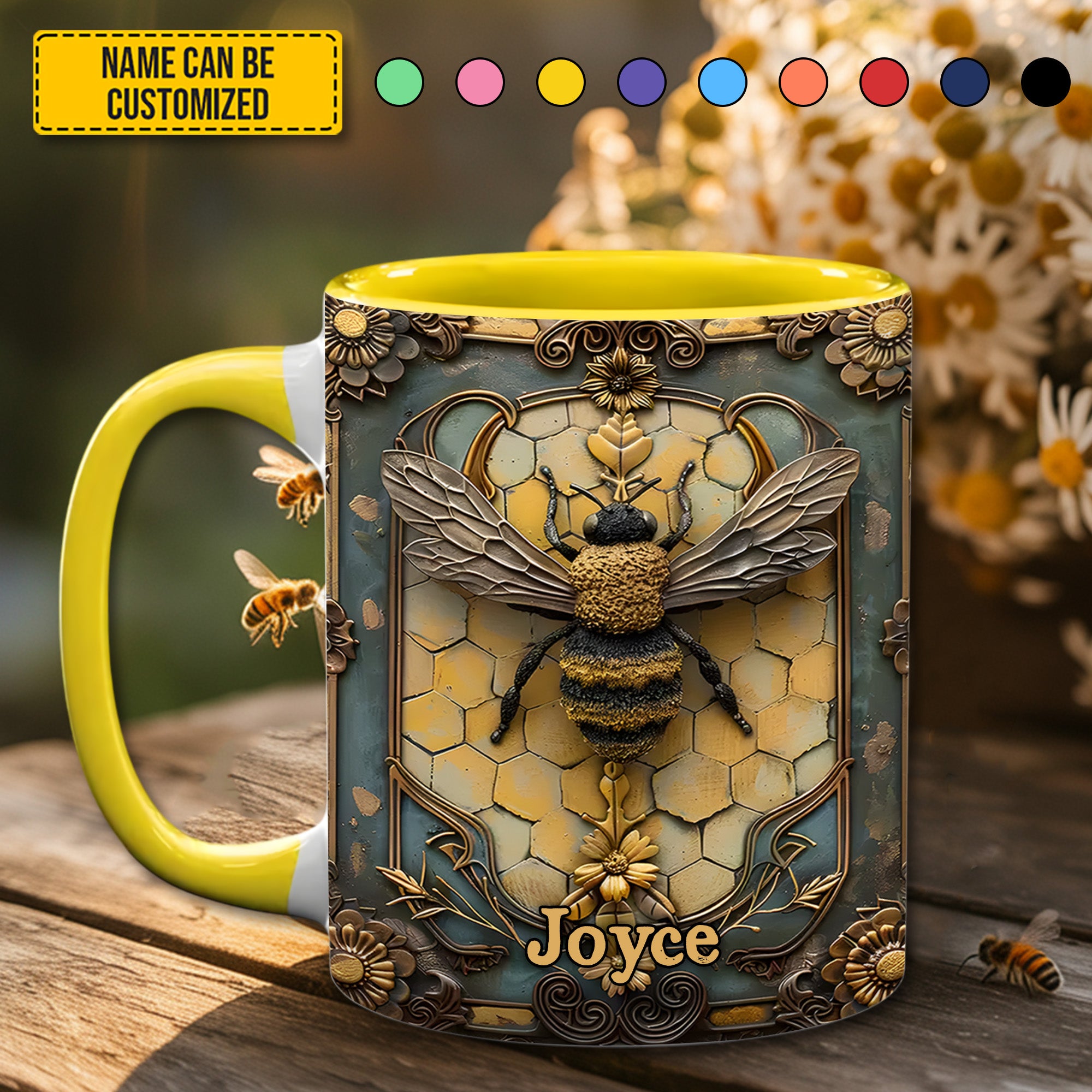 Personalized Honey Bee Accent Mug Best Bee Gifts For Women