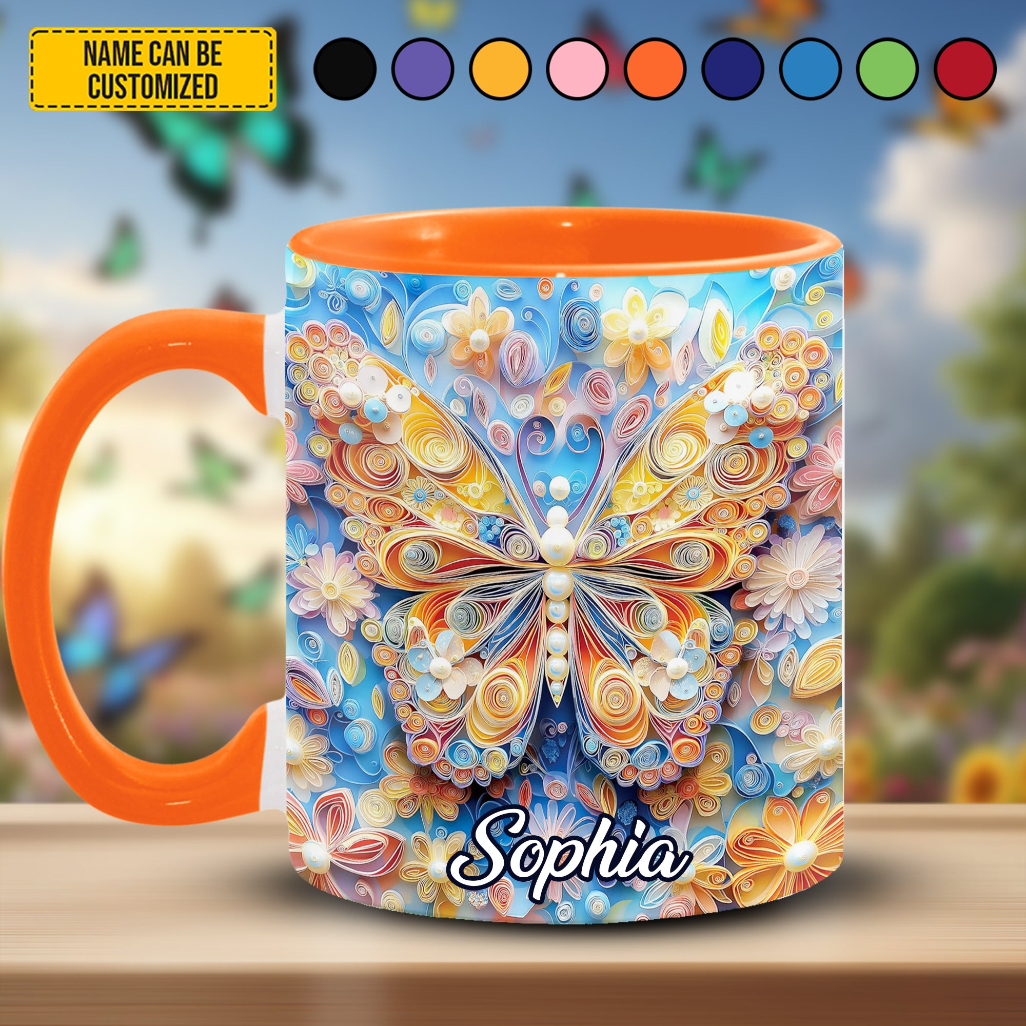 Personalized Honeybee Flowers Accent Mug Bee Gifts And Merchandise - Image 2