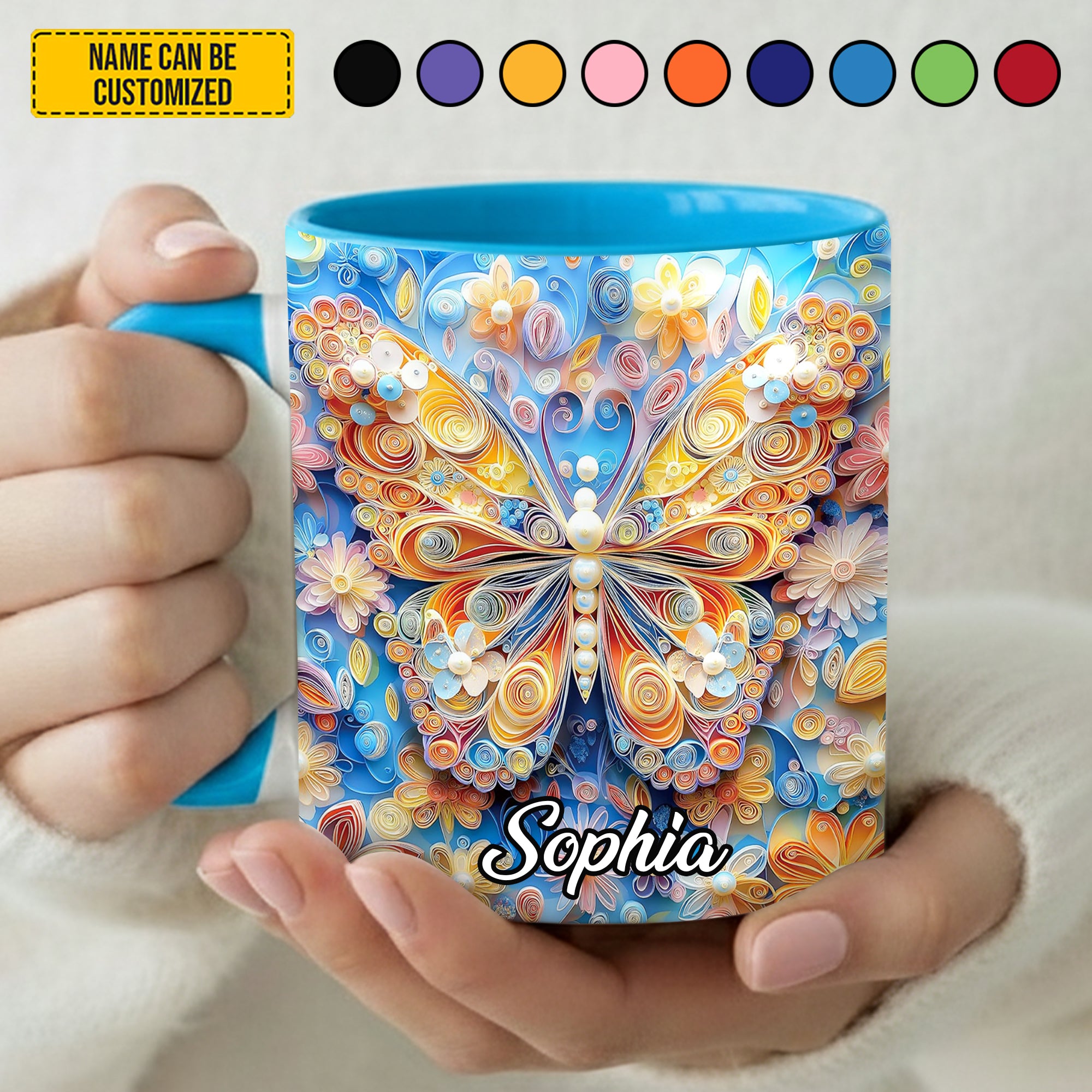 Personalized Honeybee Flowers Accent Mug Bee Gifts And Merchandise - Image 3