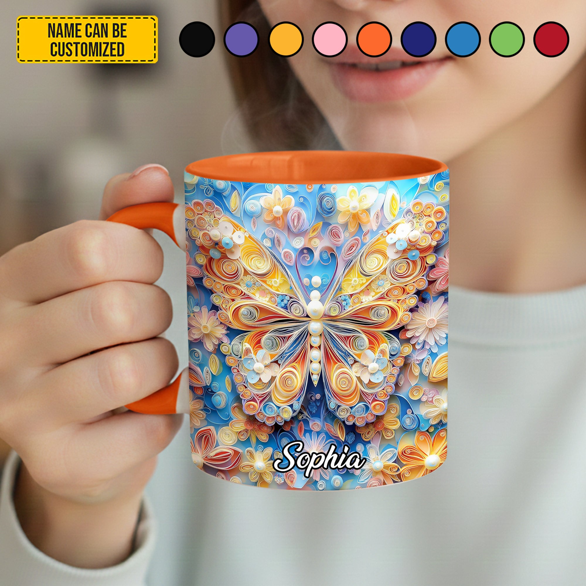 Personalized Honeybee Flowers Accent Mug Bee Gifts And Merchandise - Image 4