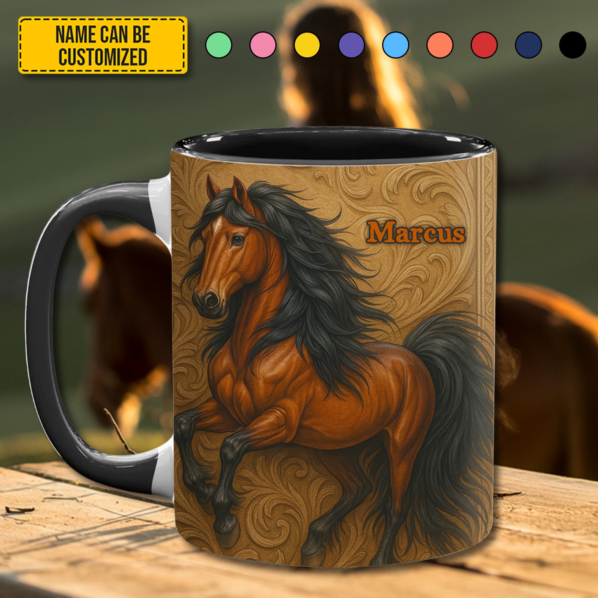 Personalized Horse Accent Mug Brown Horse Horse Themed Gifts For Adults - Image 4