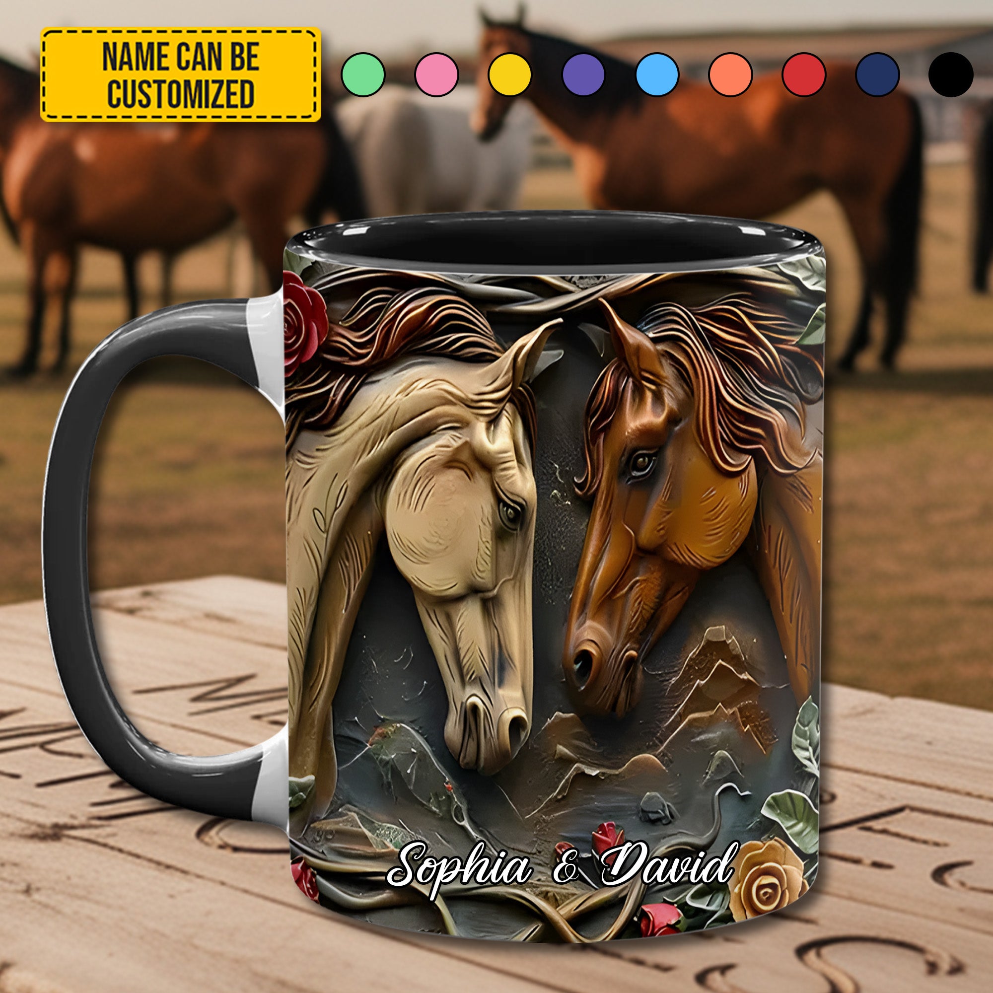 Personalized Horse Accent Mug Horse Couple Gifts For Horse Lovers Men - Image 4