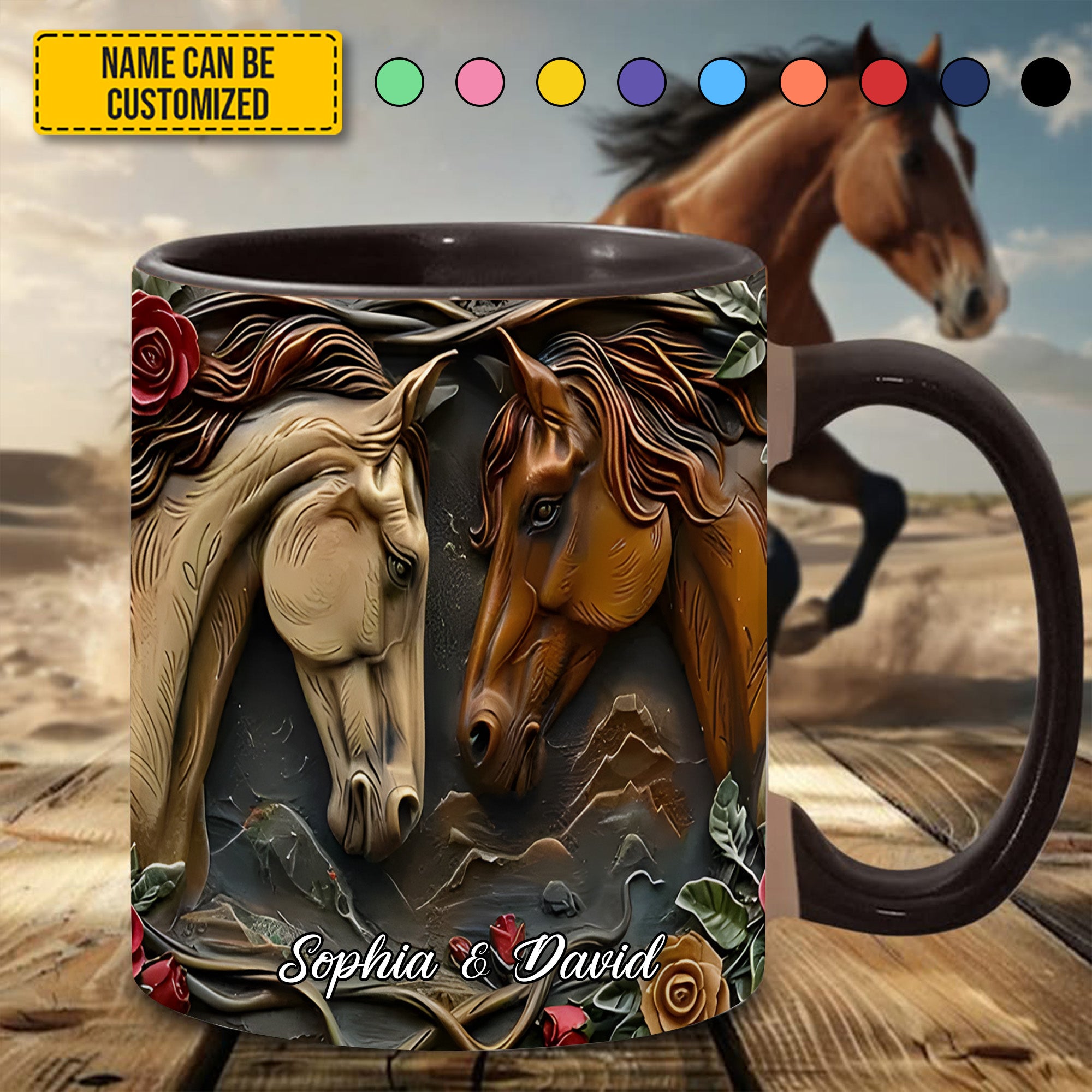 Personalized Horse Accent Mug Horse Couple Gifts For Horse Lovers Men - Image 6
