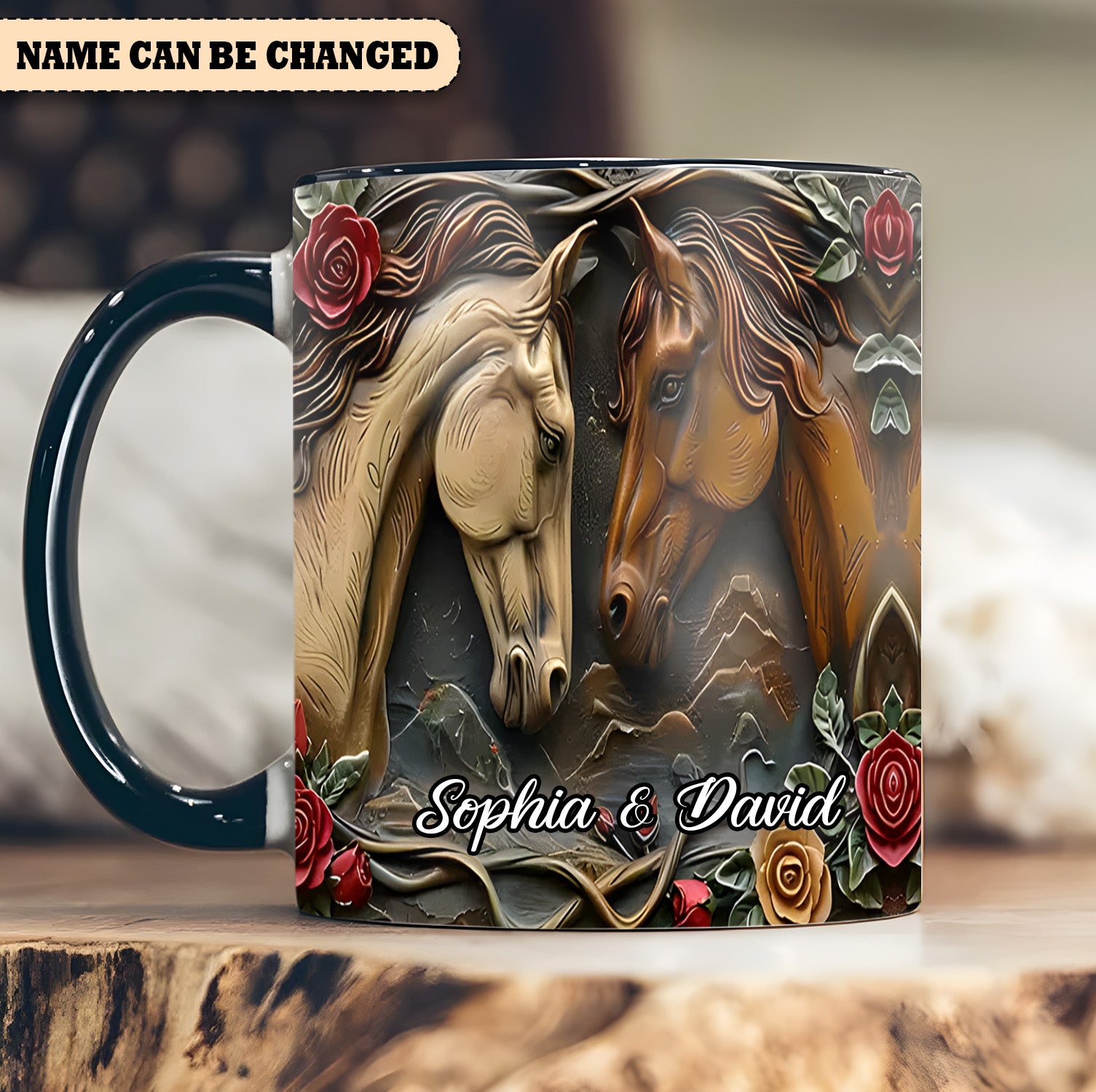 Personalized Horse Accent Mug Horse Couple Gifts For Horse Lovers Men - Image 3