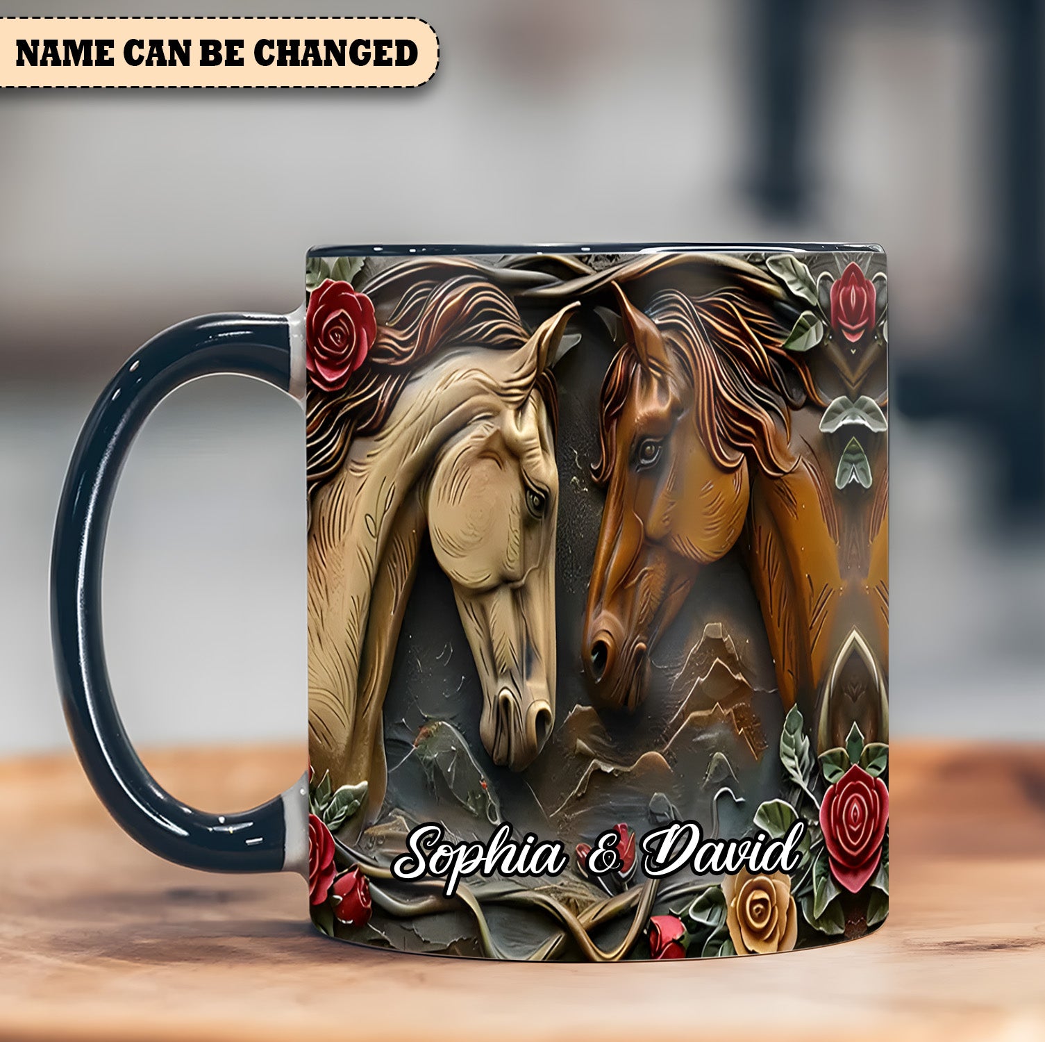 Personalized Horse Accent Mug Horse Couple Gifts For Horse Lovers Men - Image 5