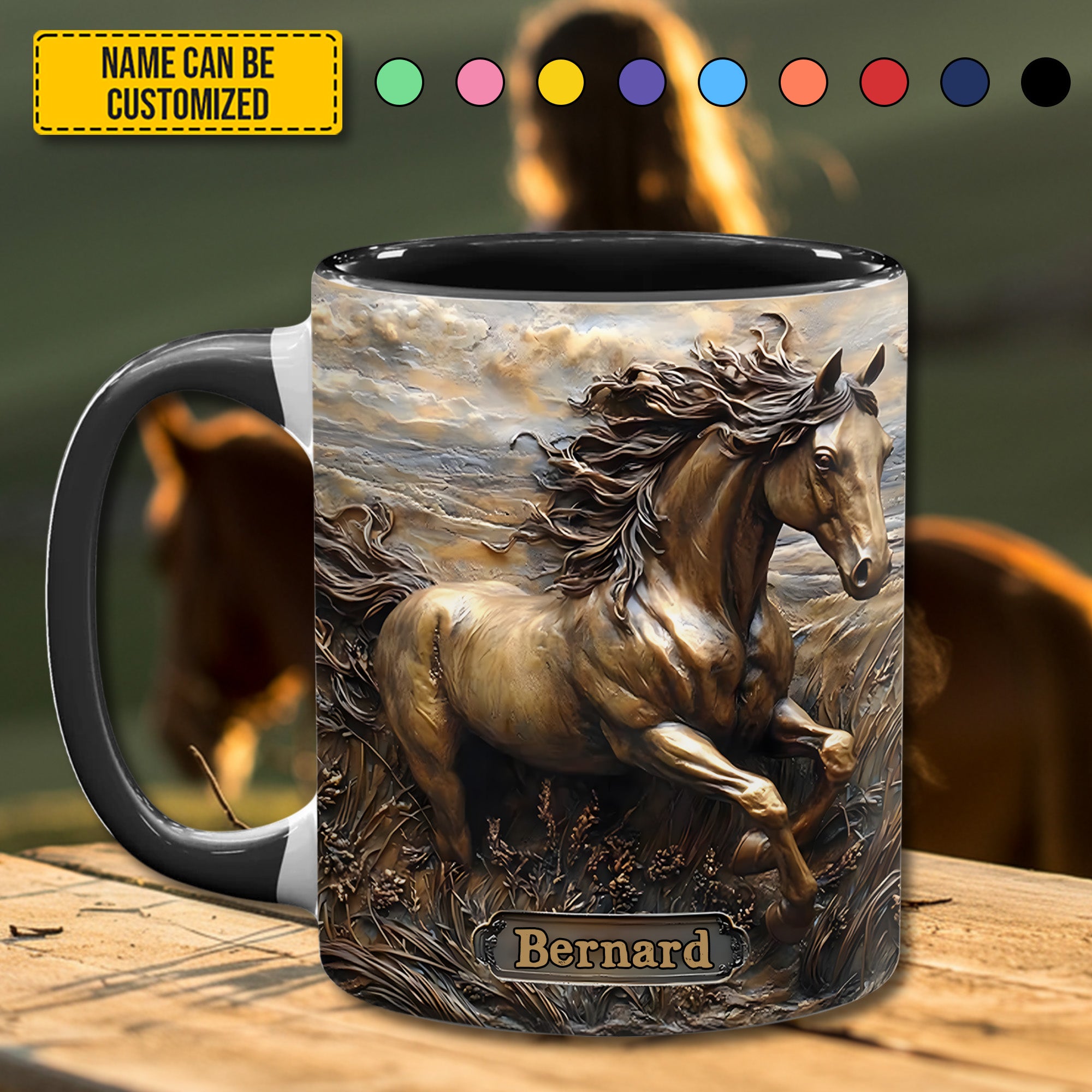 Personalized Horse Accent Mug Rustic Horse Good Gifts For Horse Lovers - Image 3