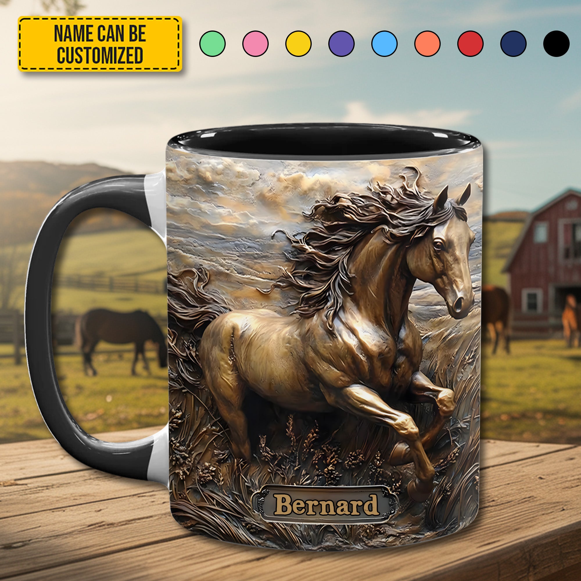 Personalized Horse Accent Mug Rustic Horse Good Gifts For Horse Lovers - Image 5