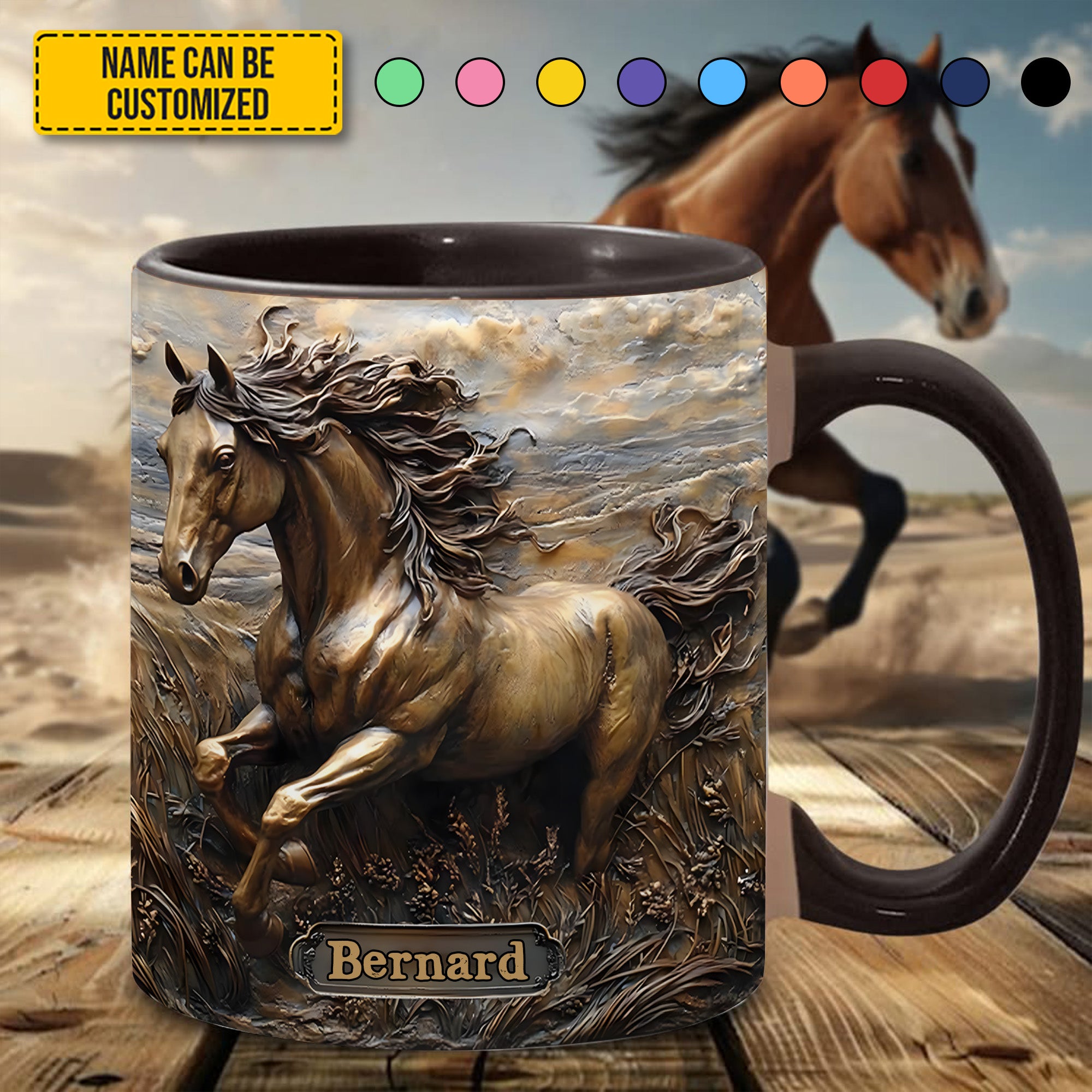 Personalized Horse Accent Mug Rustic Horse Good Gifts For Horse Lovers