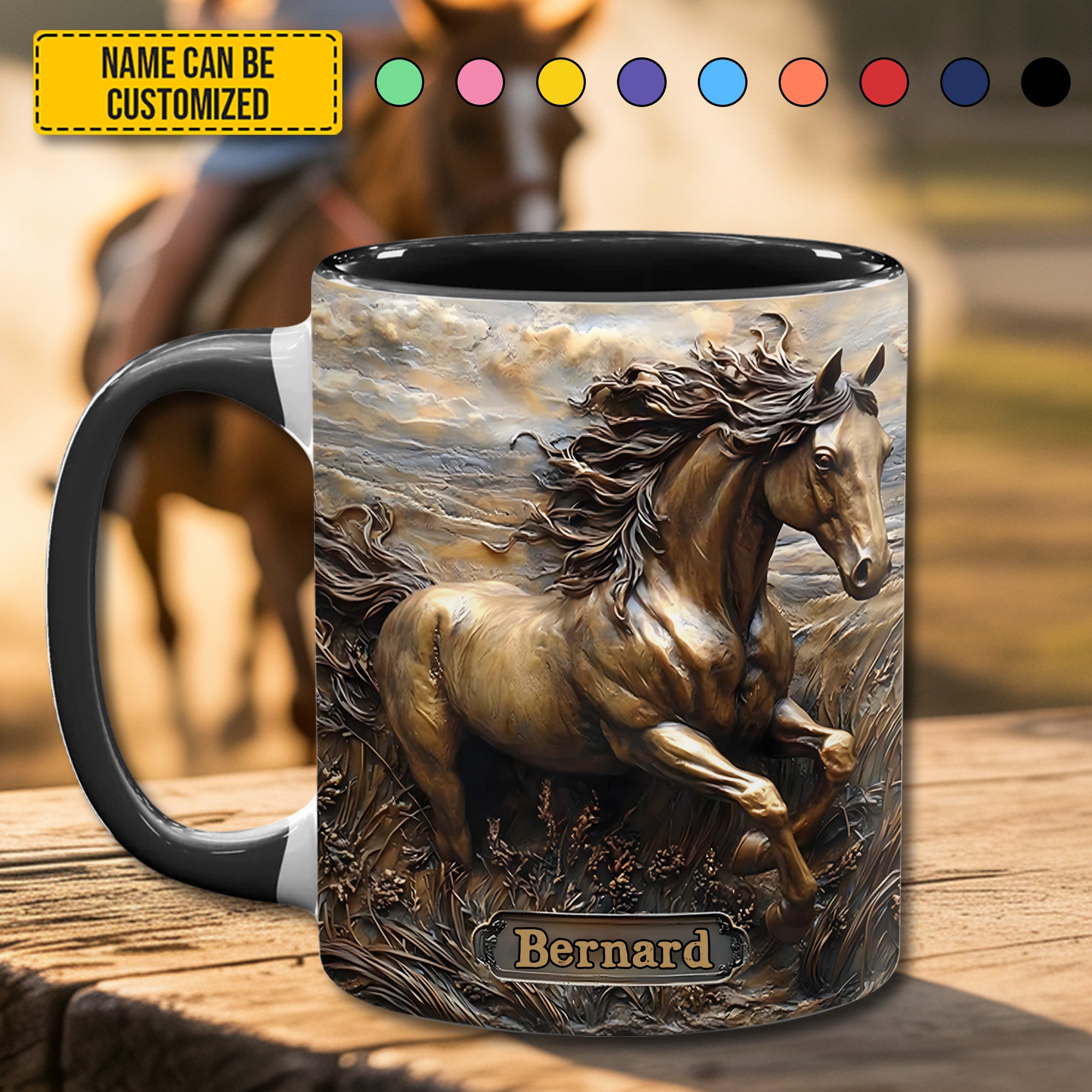 Personalized Horse Accent Mug Rustic Horse Good Gifts For Horse Lovers - Image 2