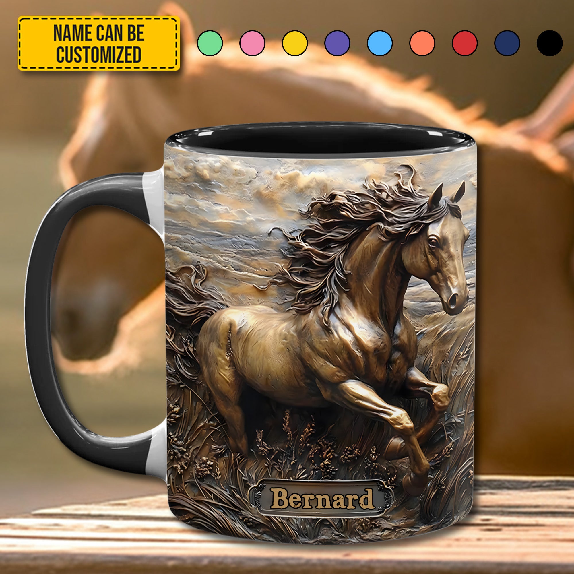 Personalized Horse Accent Mug Rustic Horse Good Gifts For Horse Lovers - Image 4
