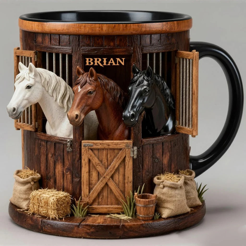 Personalized Horse Accent Mug Stable Birthday Gift Ideas For Horse Owners