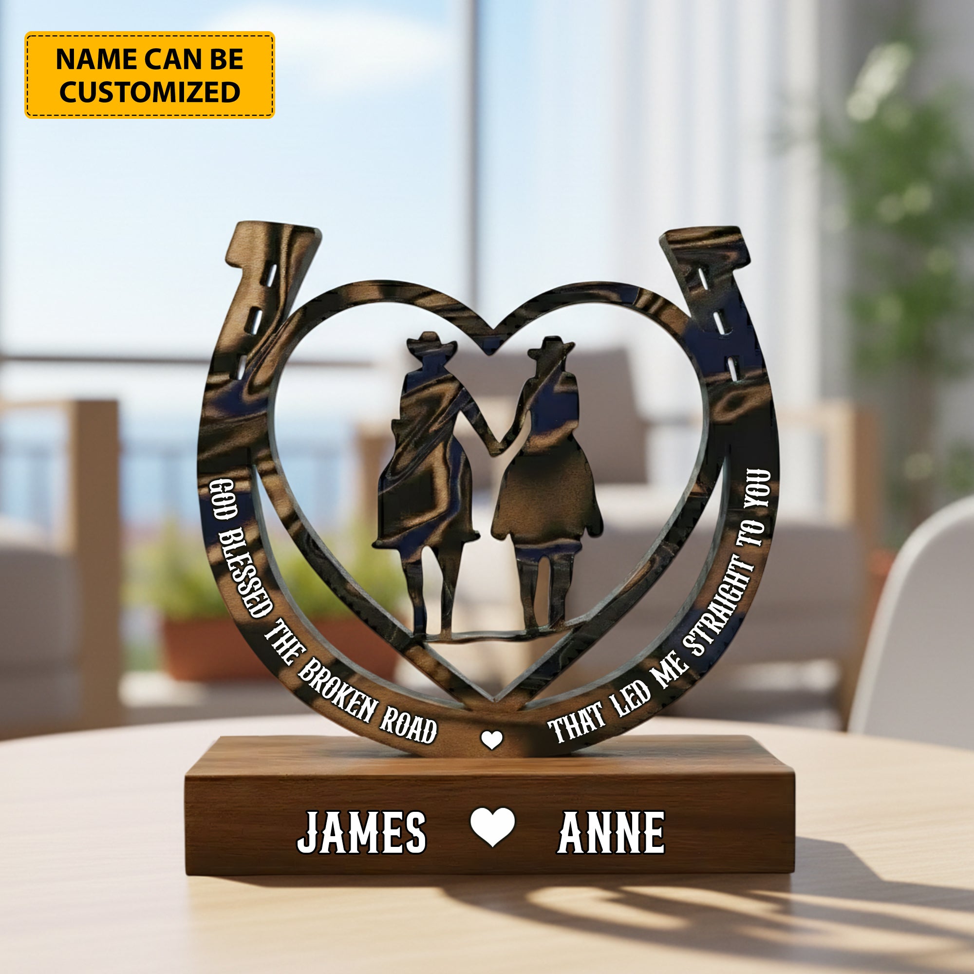 Personalized Horse Couple Acrylic Plaque Love Horse Housewarming Gifts For Couples