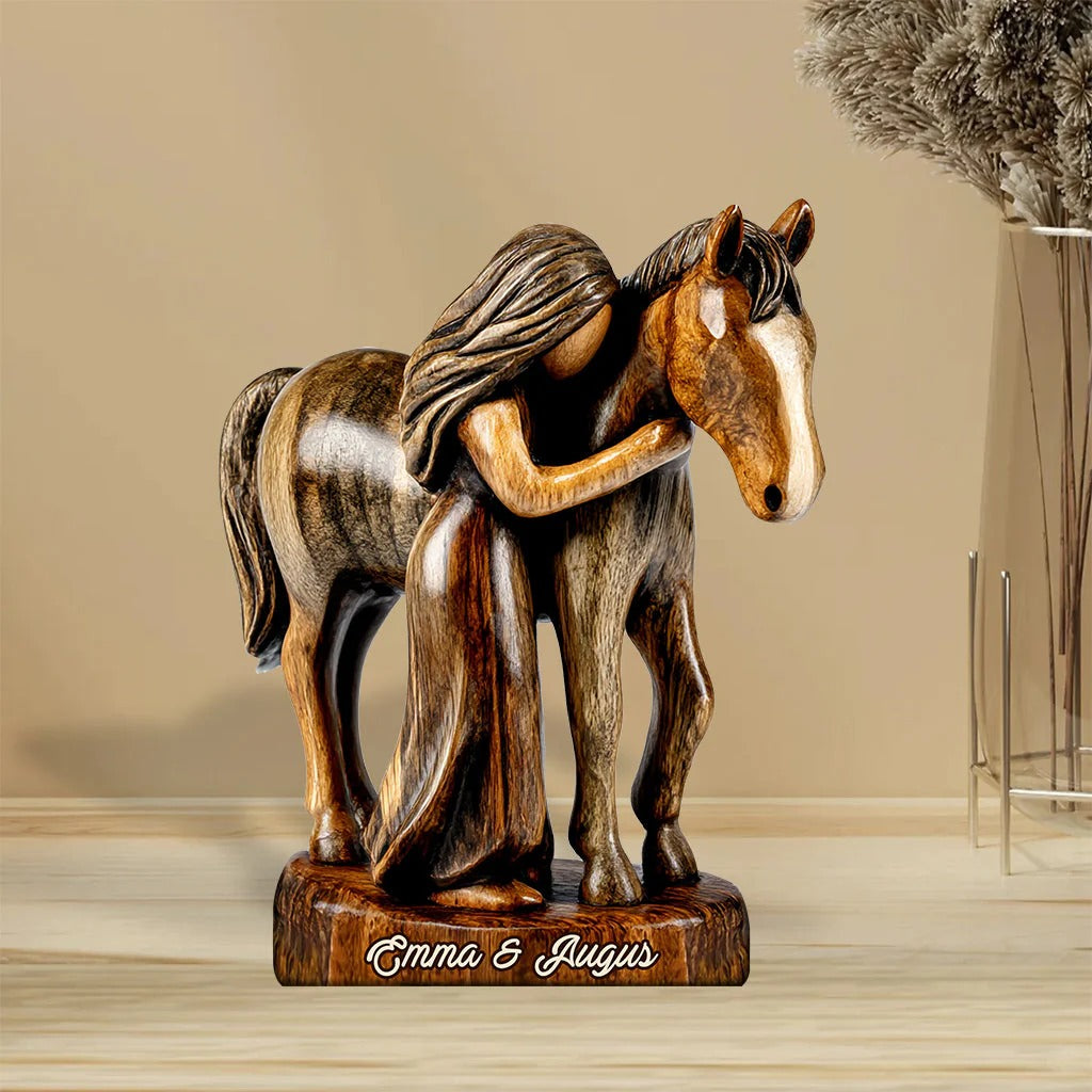 Personalized Horse Custom Shaped Acrylic Plaque Horse Lovers Engagement Gift Ideas