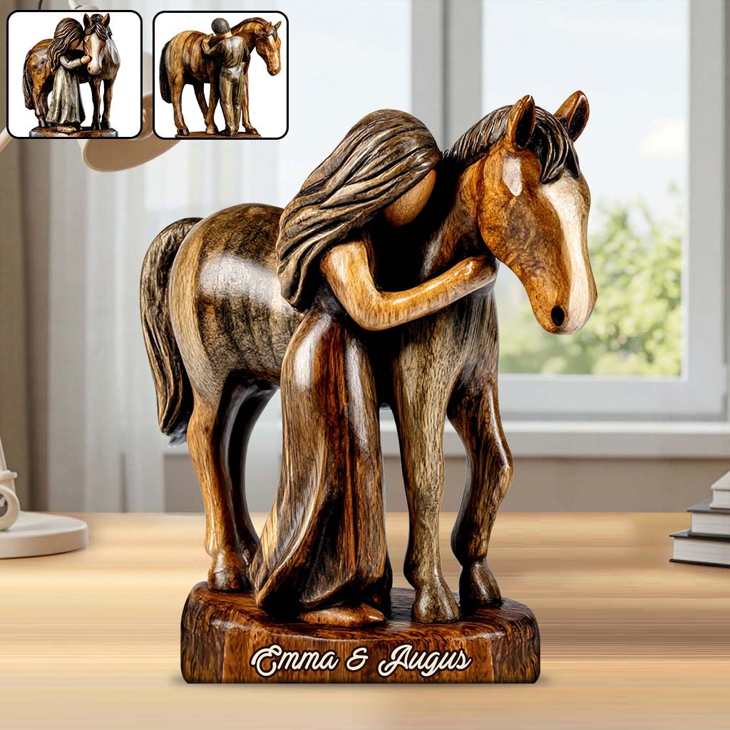 Personalized Horse Custom Shaped Acrylic Plaque Horse Lovers Engagement Gift Ideas - Image 2