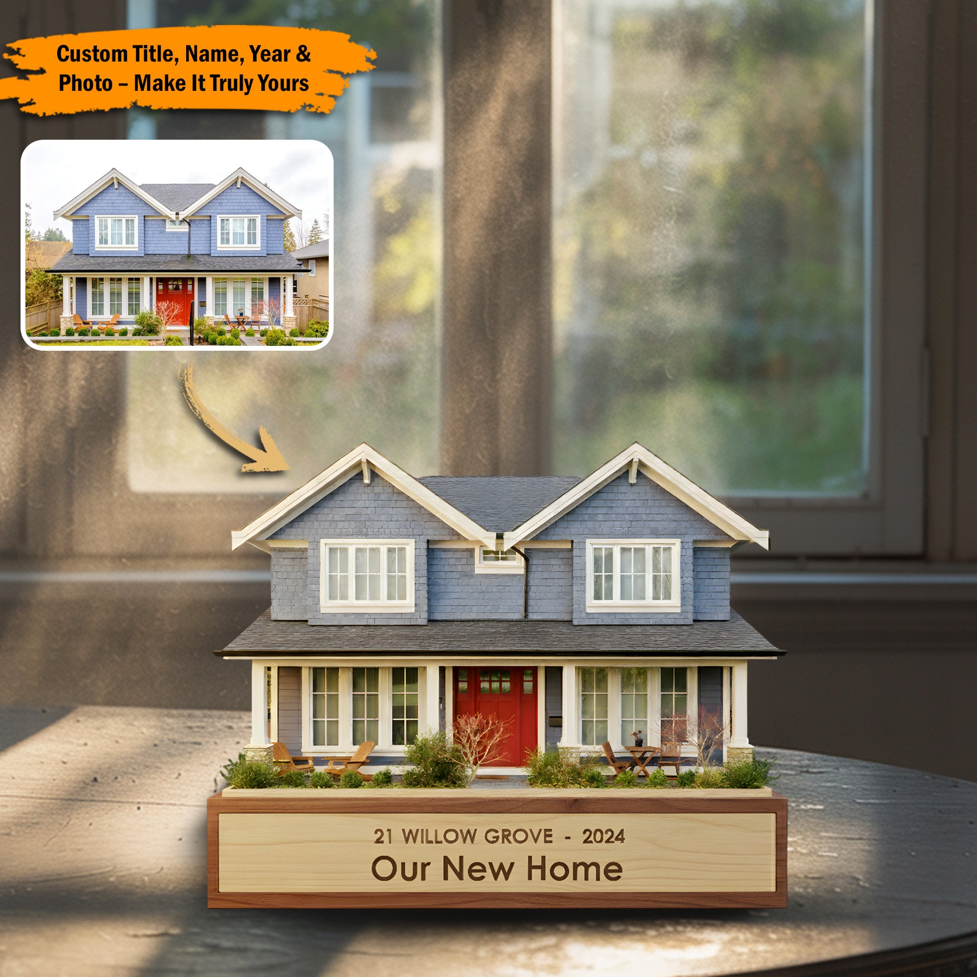 Personalized House Acrylic Plaque Home Memories Gifts For Mom Dad - Image 3