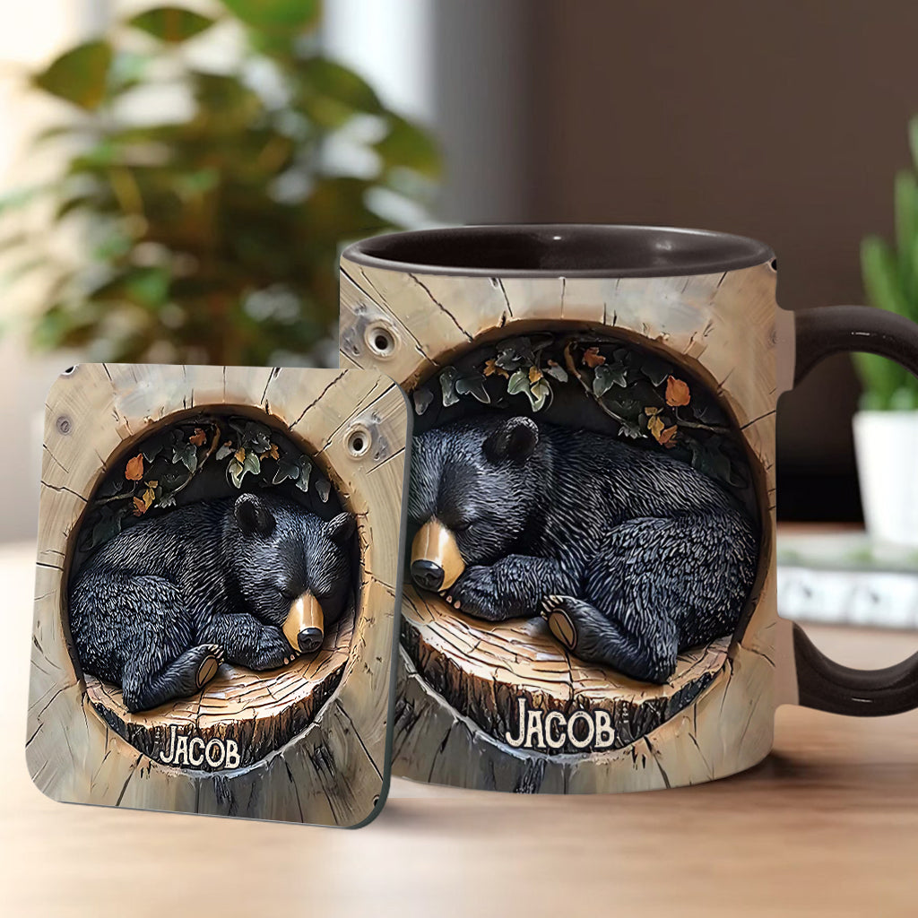 Personalized Hunting Accent Mug Black Bear Unique Gift For Hunters