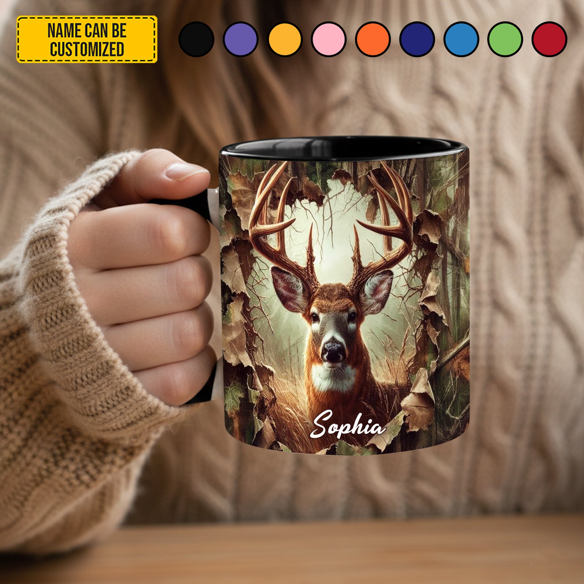 Personalized Hunting Accent Mug Deer Hunting Christmas Gifts For A Deer Hunter - Image 5