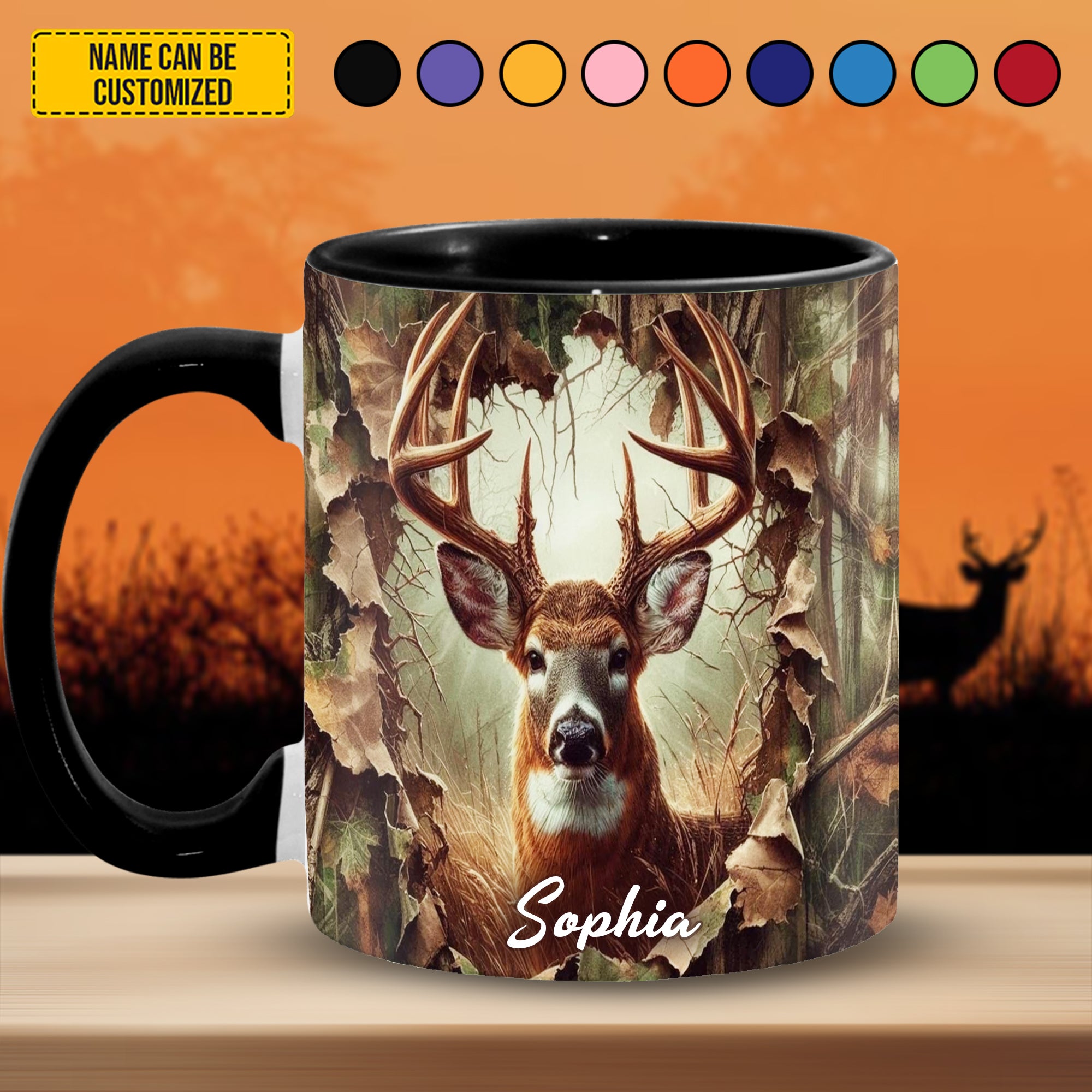 Personalized Hunting Accent Mug Deer Hunting Christmas Gifts For A Deer Hunter - Image 3