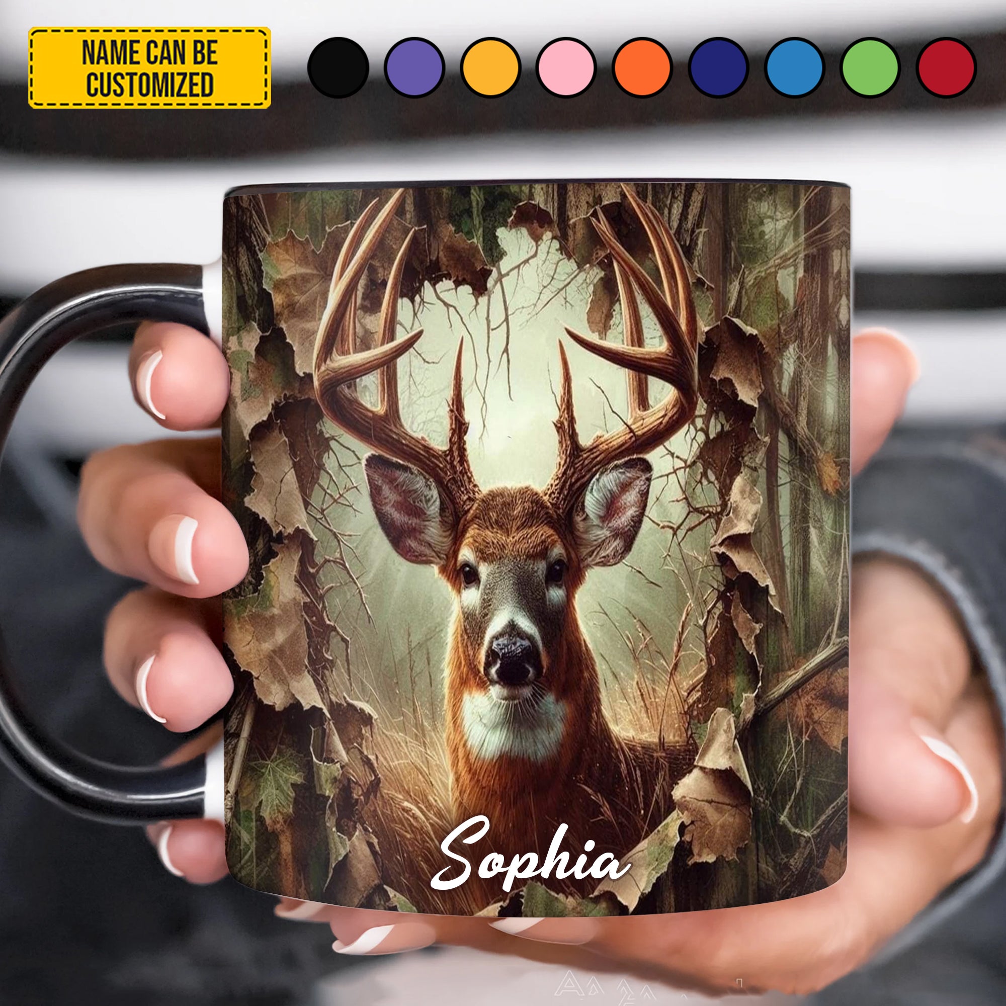 Personalized Hunting Accent Mug Deer Hunting Christmas Gifts For A Deer Hunter - Image 7