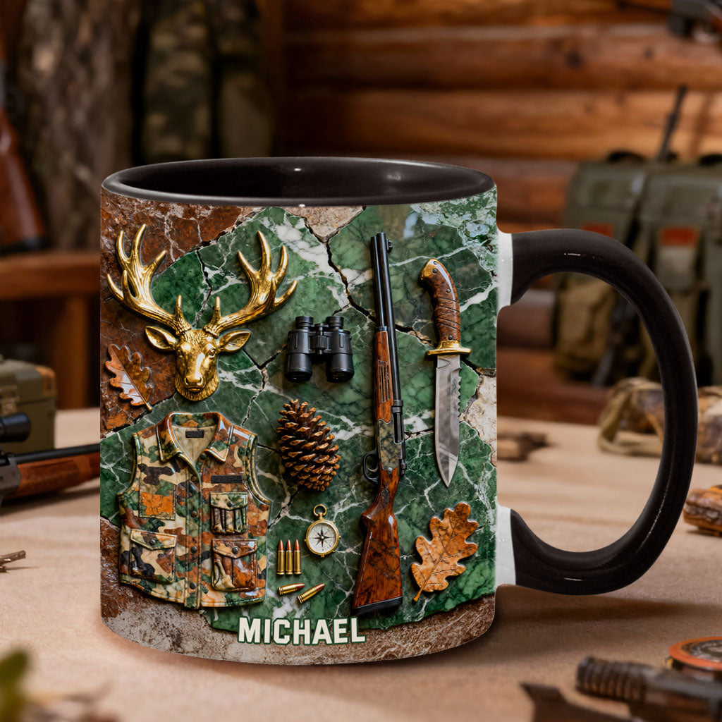 Personalized Hunting Accent Mug Hunter's Gear Gift For Outdoor Adventurers