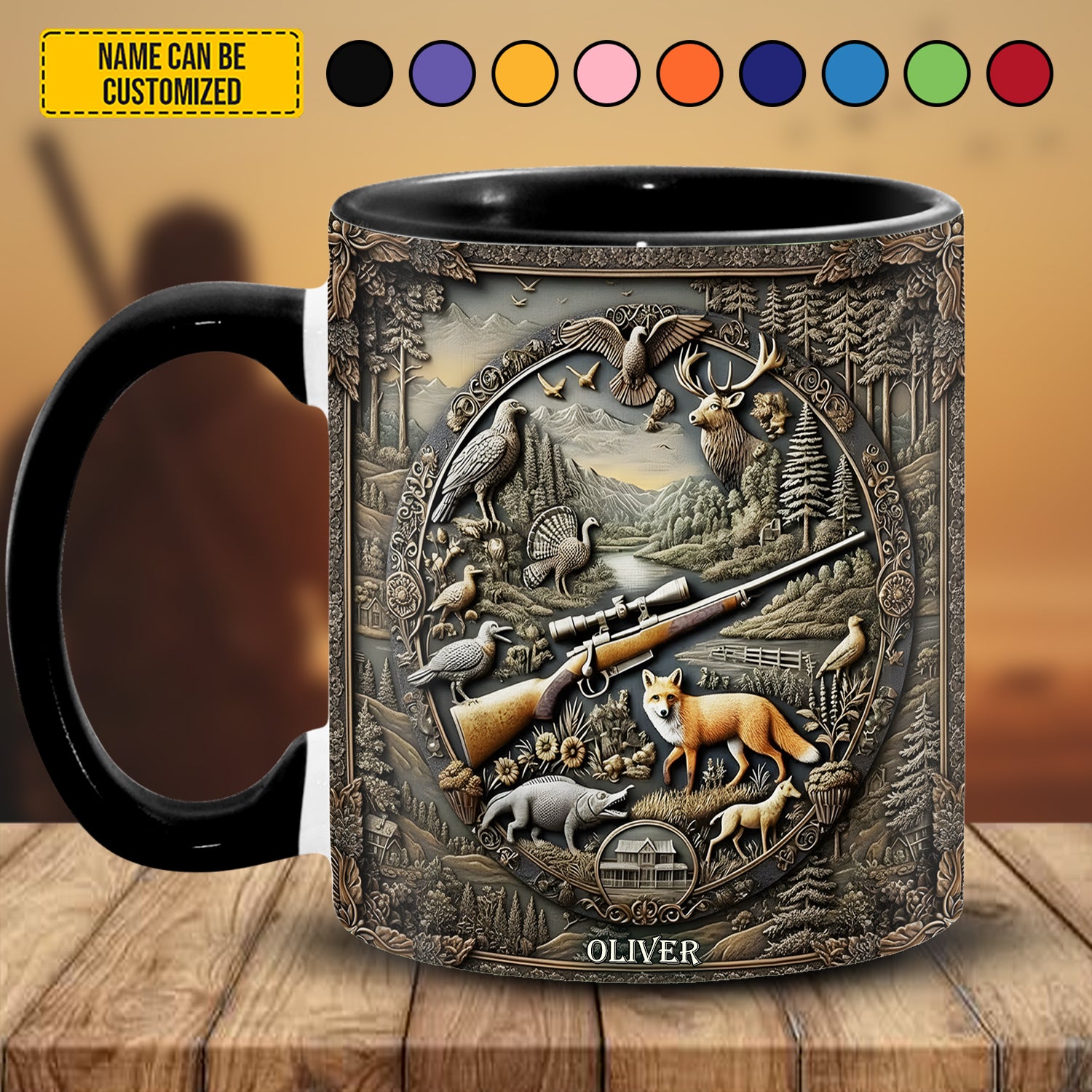 Personalized Hunting Accent Mug Legacy of the Wild Gift For Outdoor Adventurers