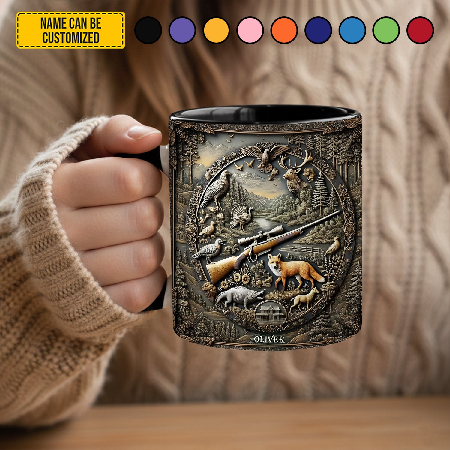 Personalized Hunting Accent Mug Legacy of the Wild Gift For Outdoor Adventurers - Image 3