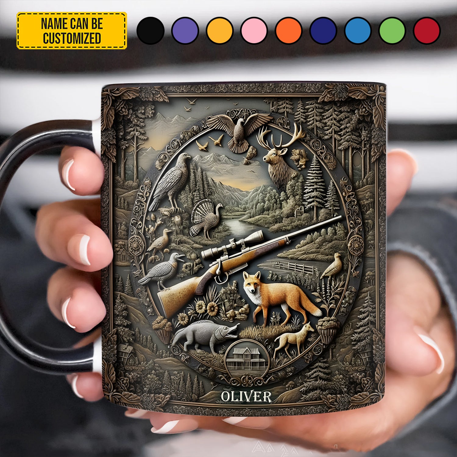 Personalized Hunting Accent Mug Legacy of the Wild Gift For Outdoor Adventurers - Image 5
